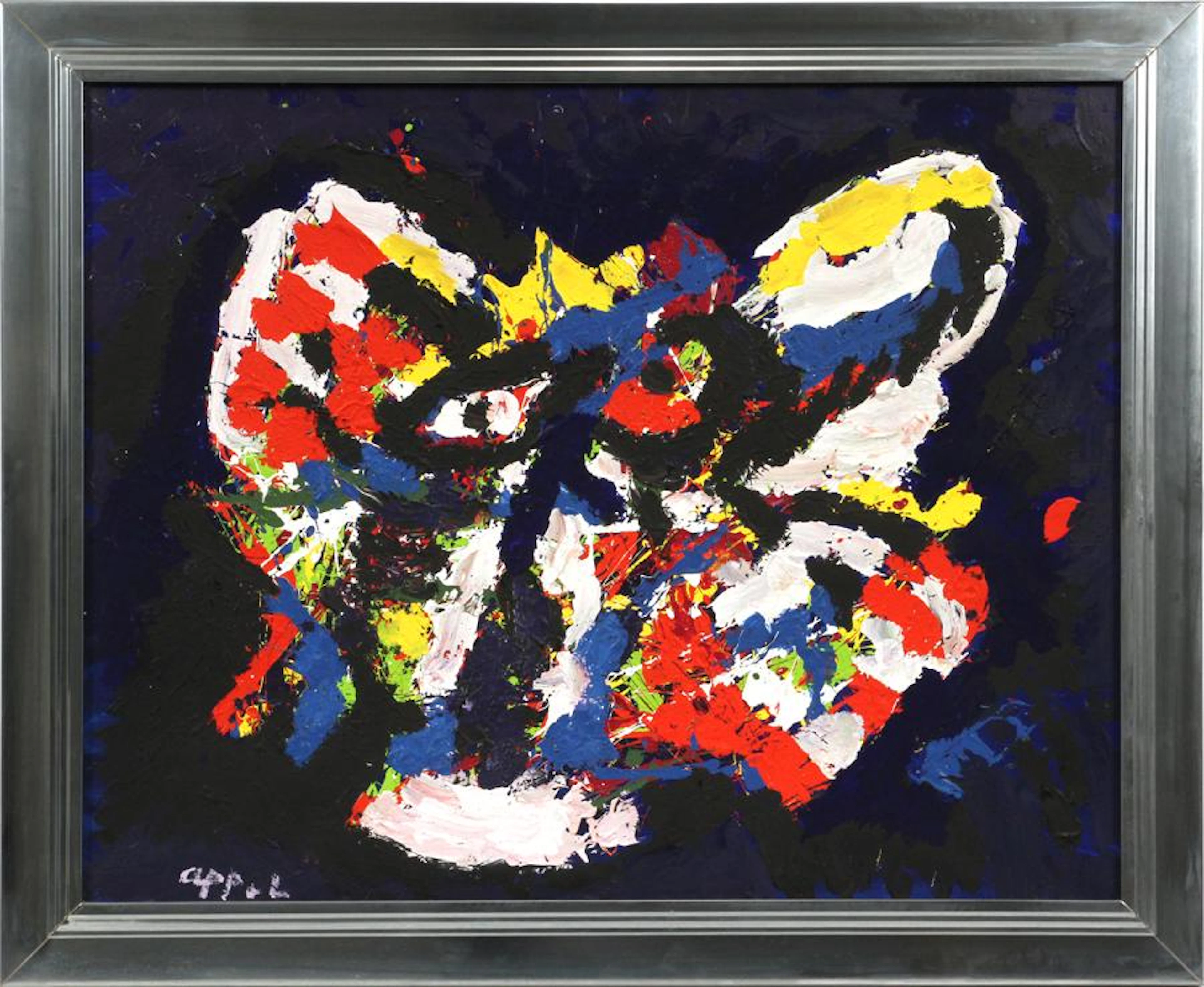 Karel appel oil on canvas, butterfly
