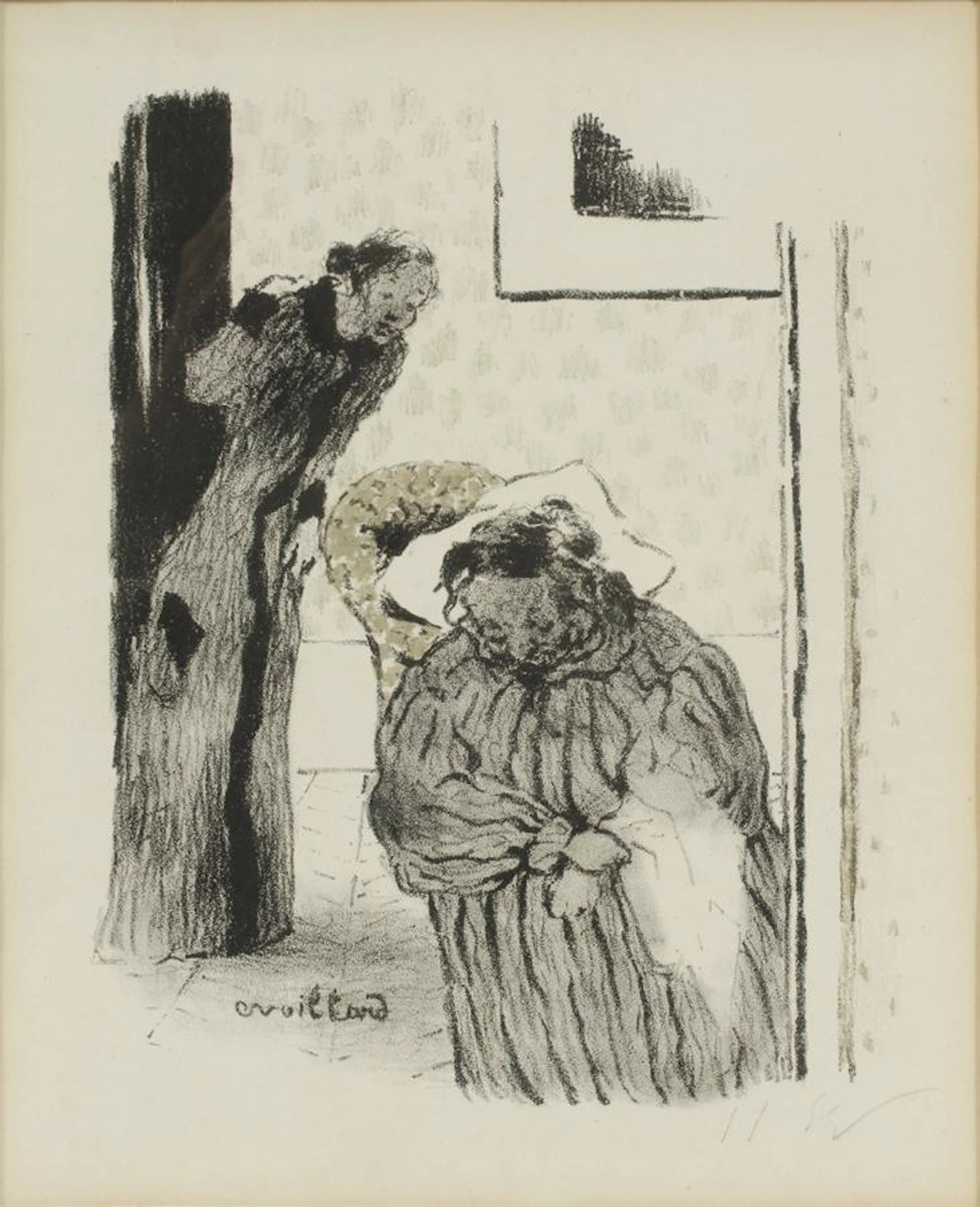 Edouard voillard abstract lithograph on paper