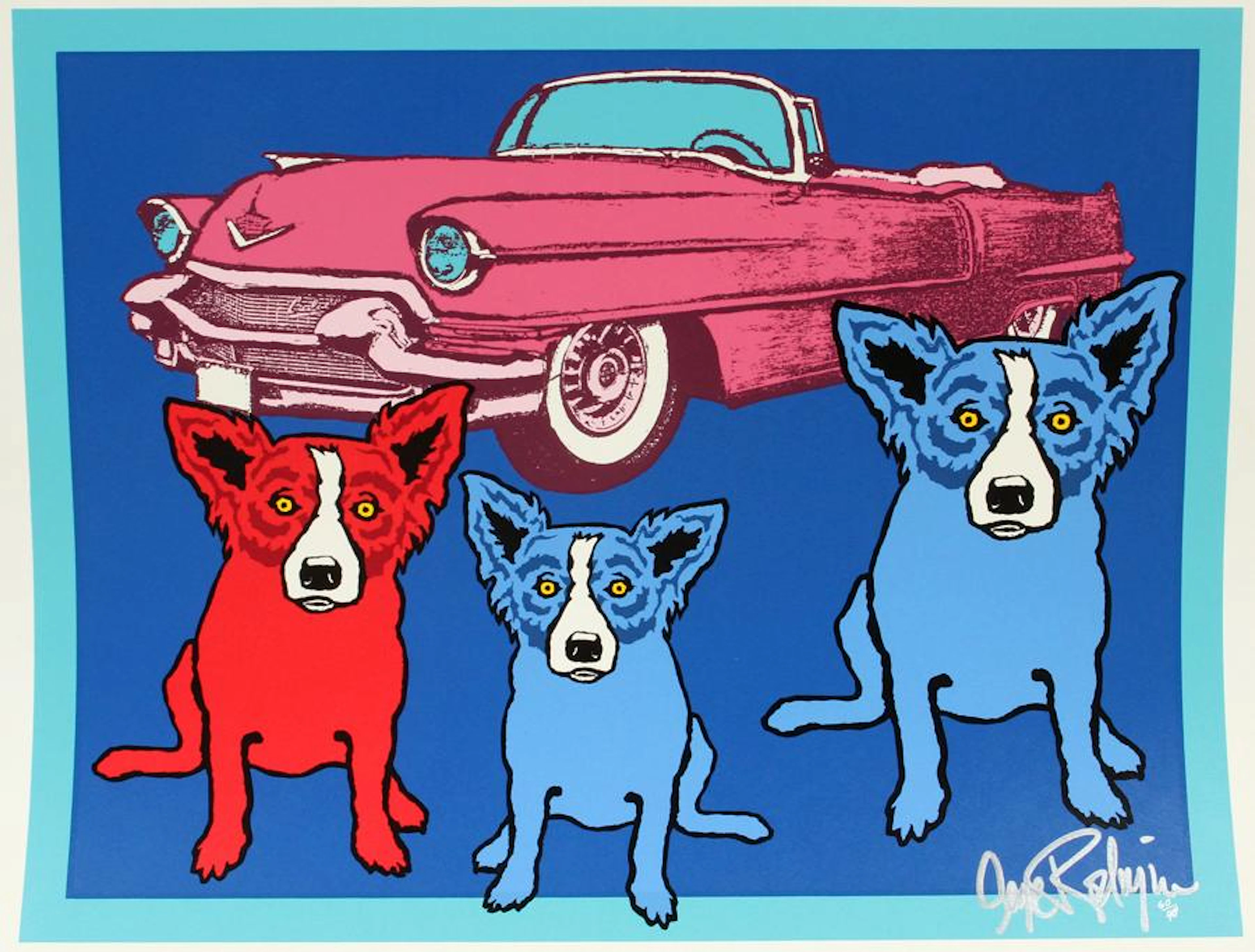 George rodrigue serigraph on paper