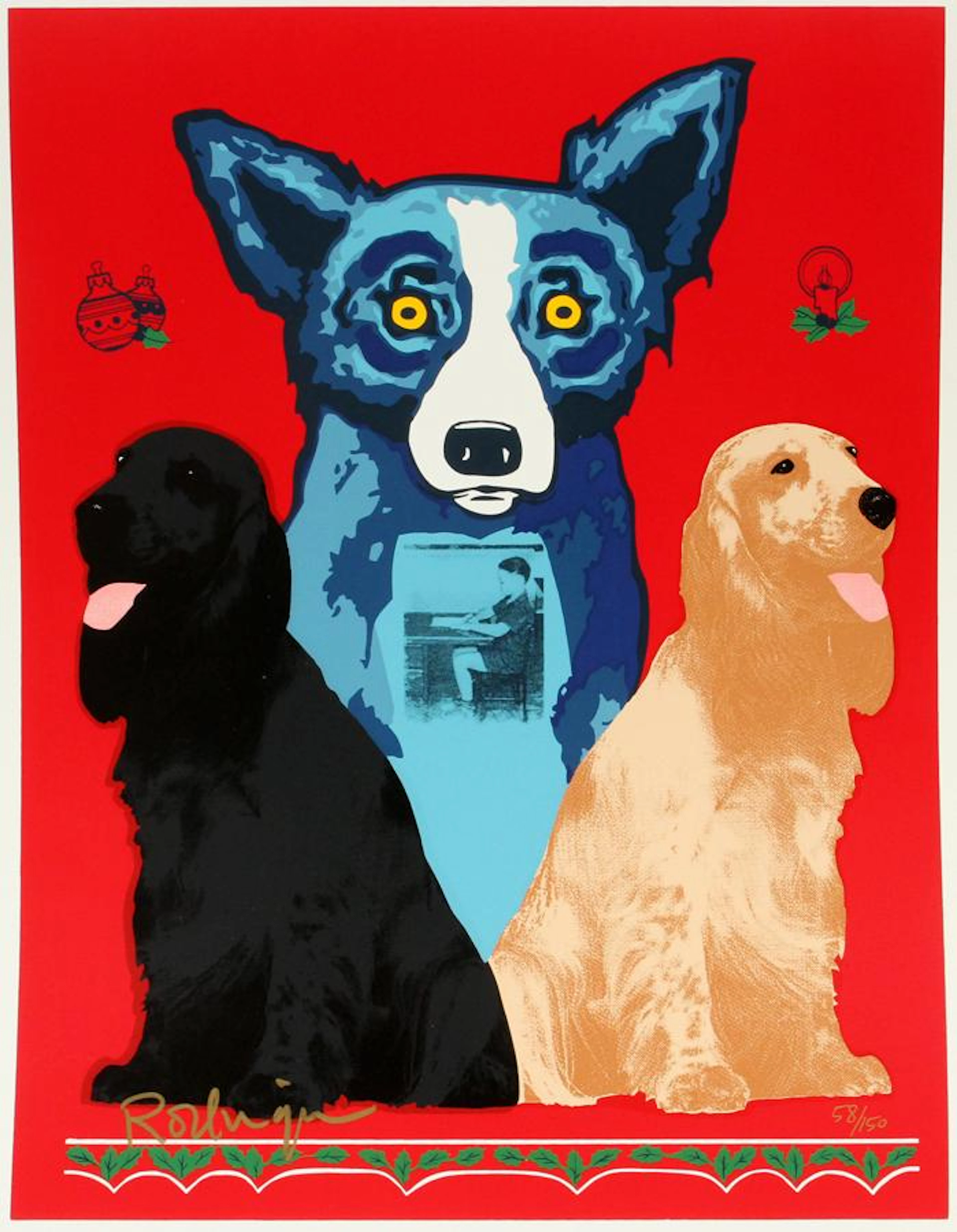 George rodrigue serigraph on paper