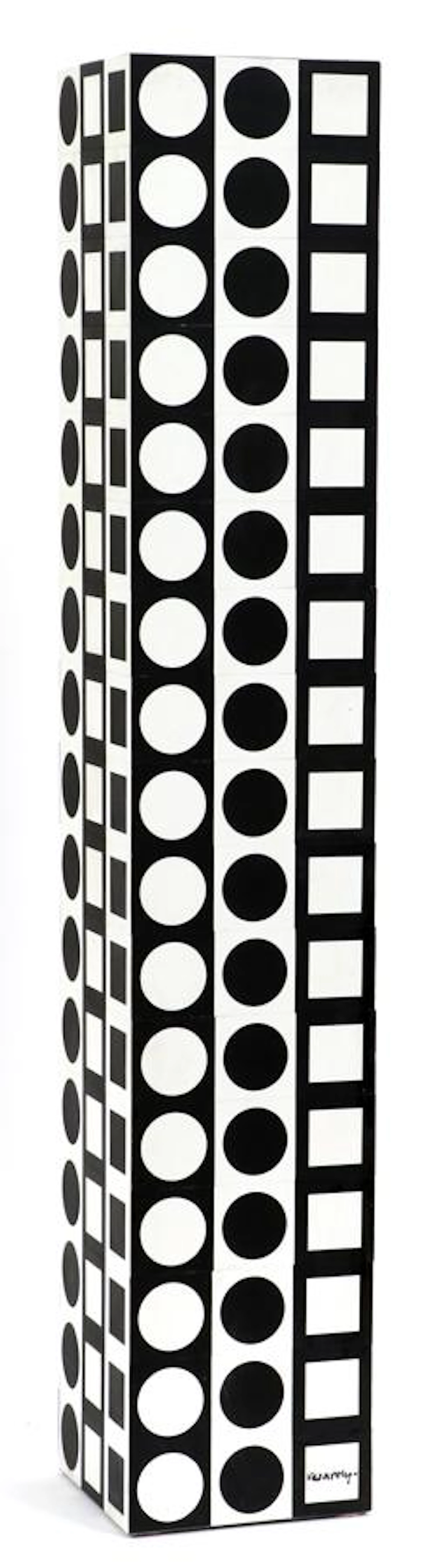 Victor vasarely wood & plastic sculpture, #33/50