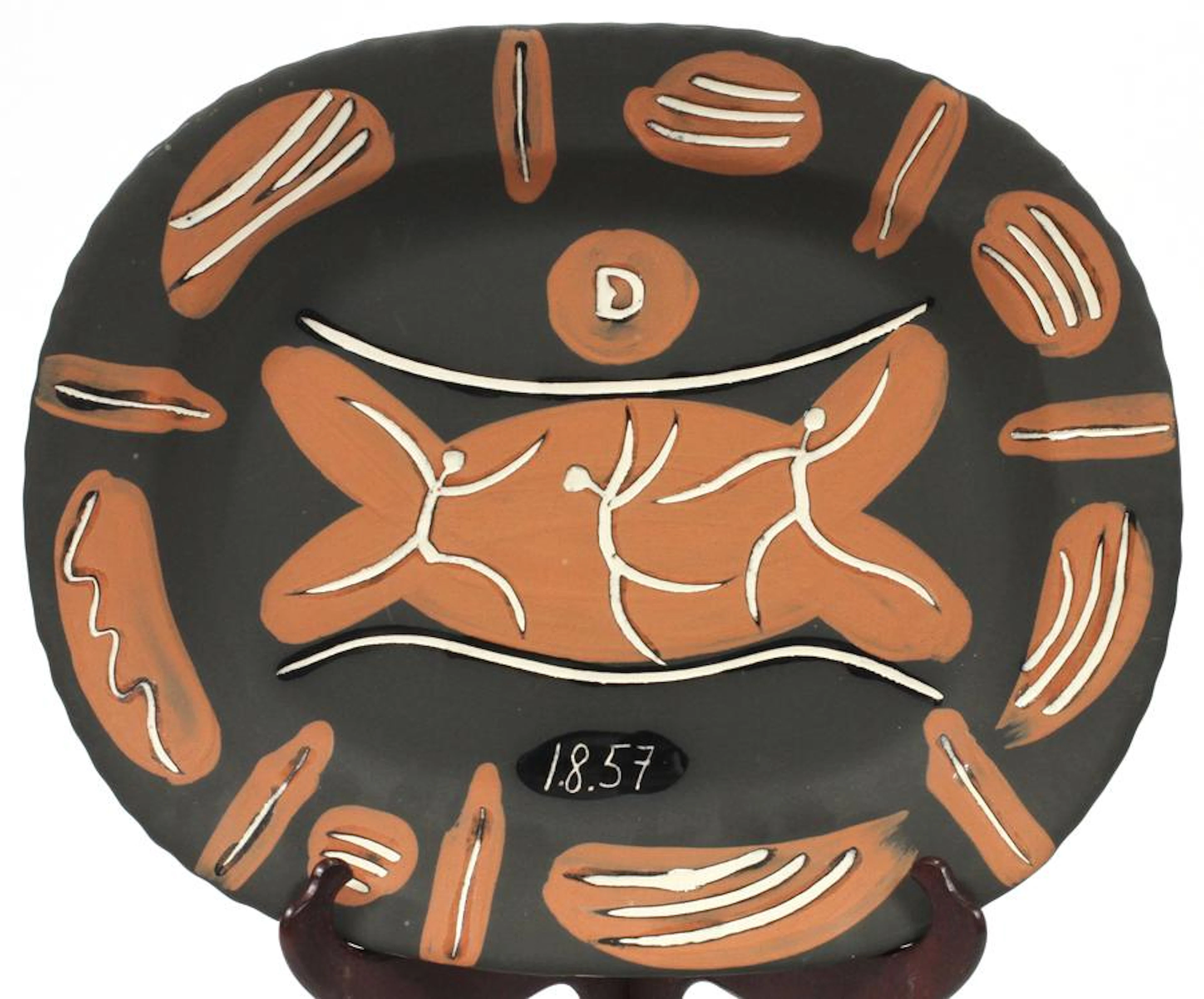 Pablo picasso earthenware platter, 1957