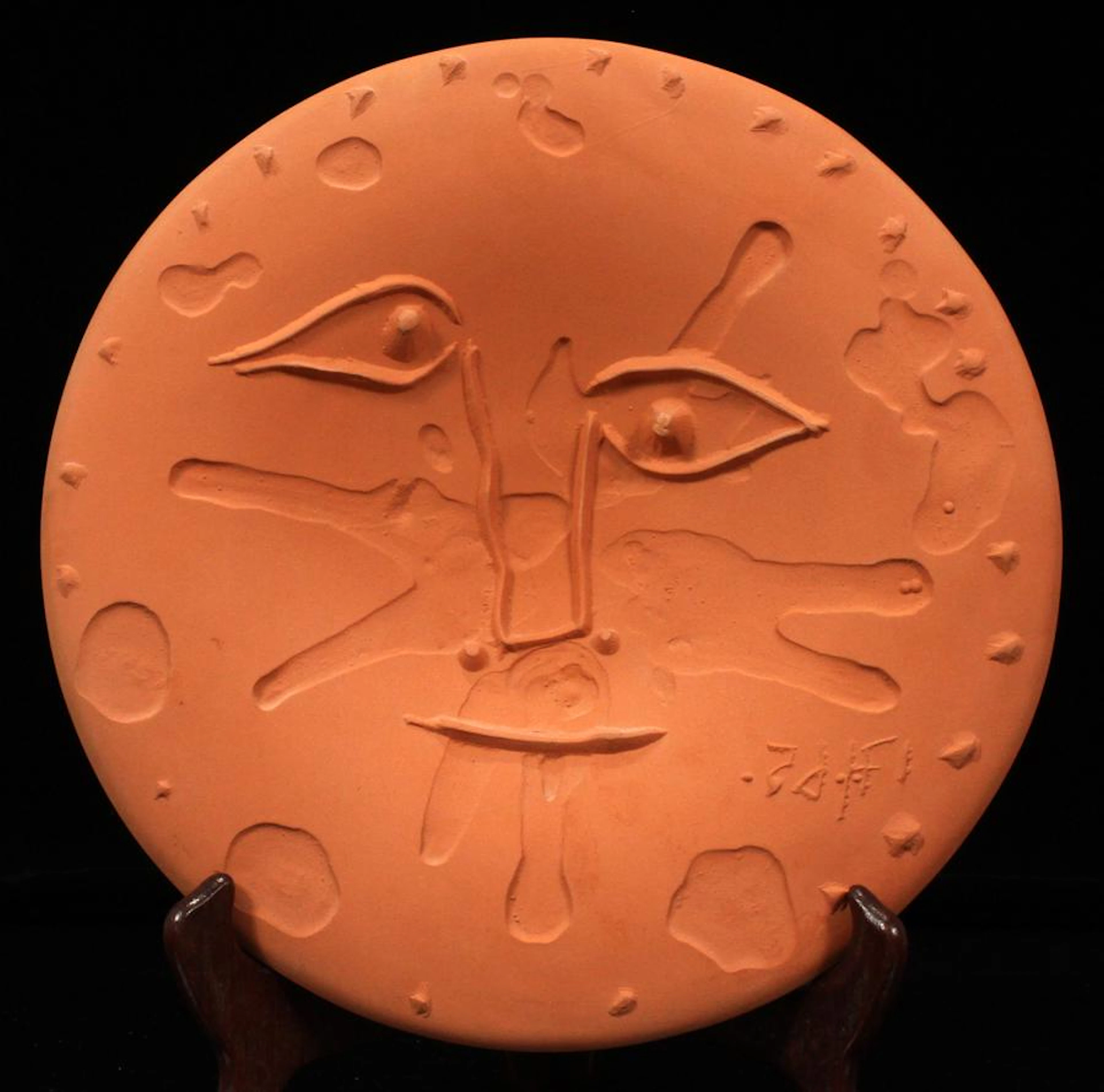 Pablo picasso unglazed terracotta plate, 14/100