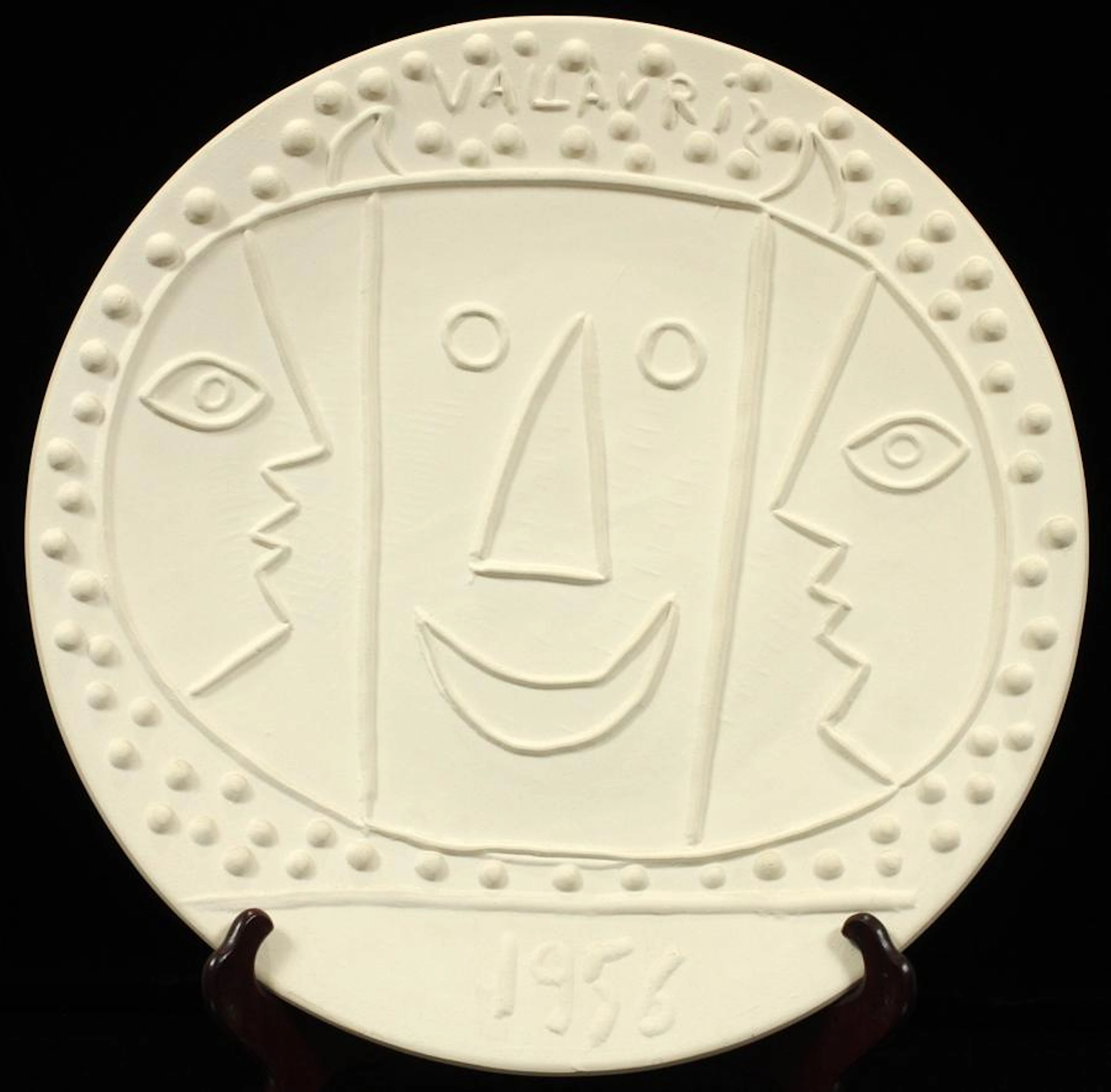 Pablo picasso white earthenware charger, 1956