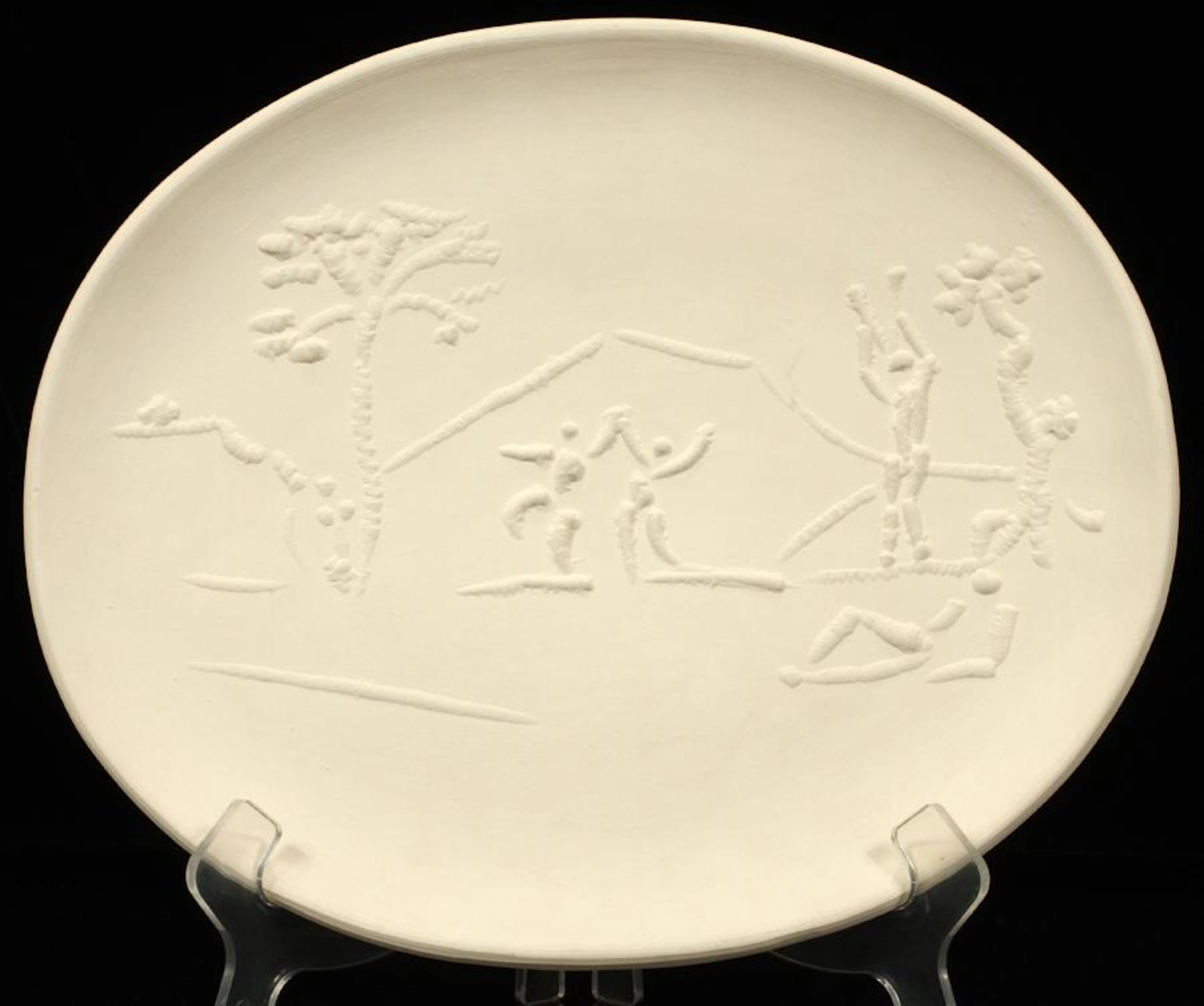 Pablo picasso white earthenware platter, 1956