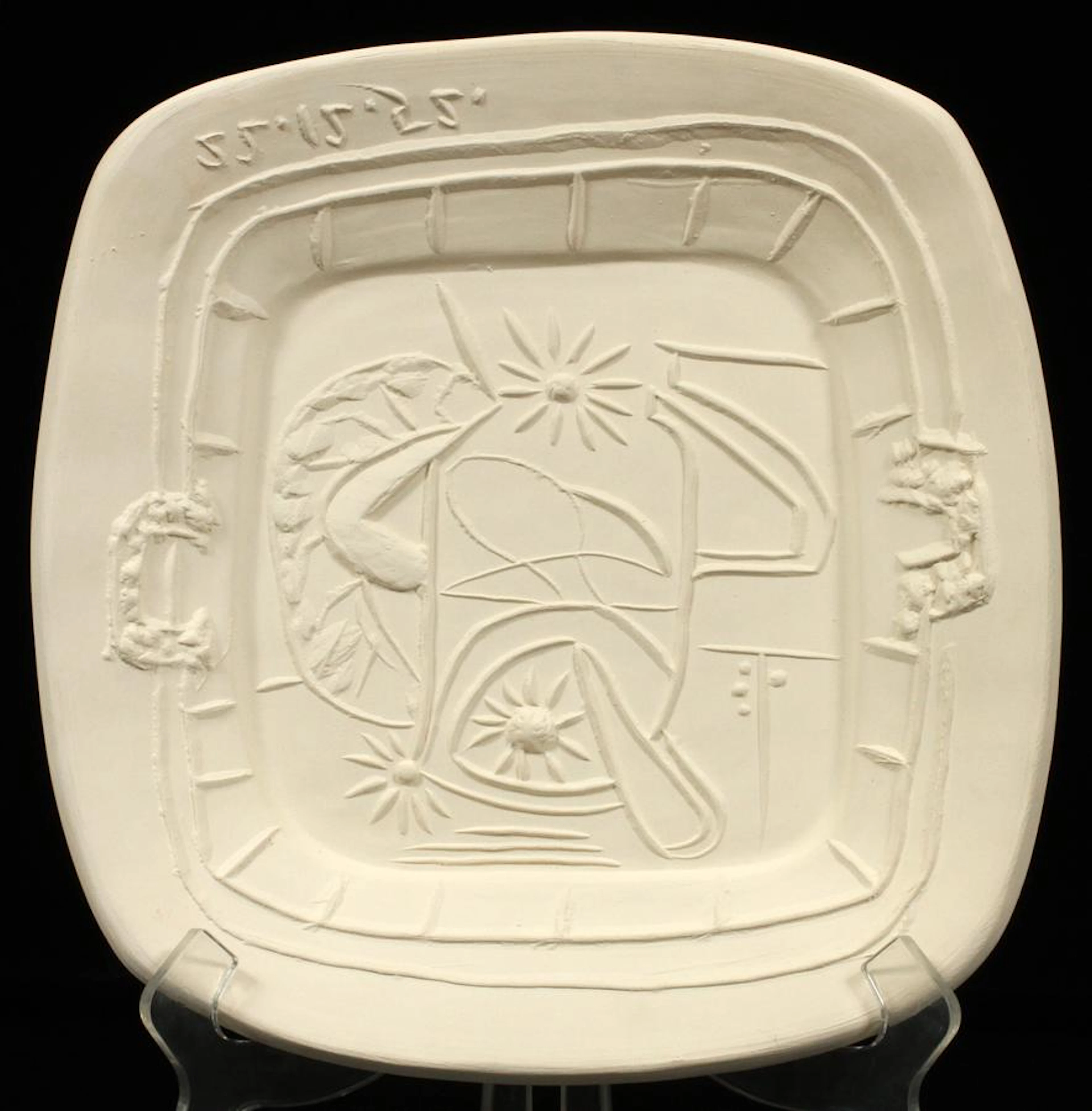 Pablo picasso white earthenware platter, 1952