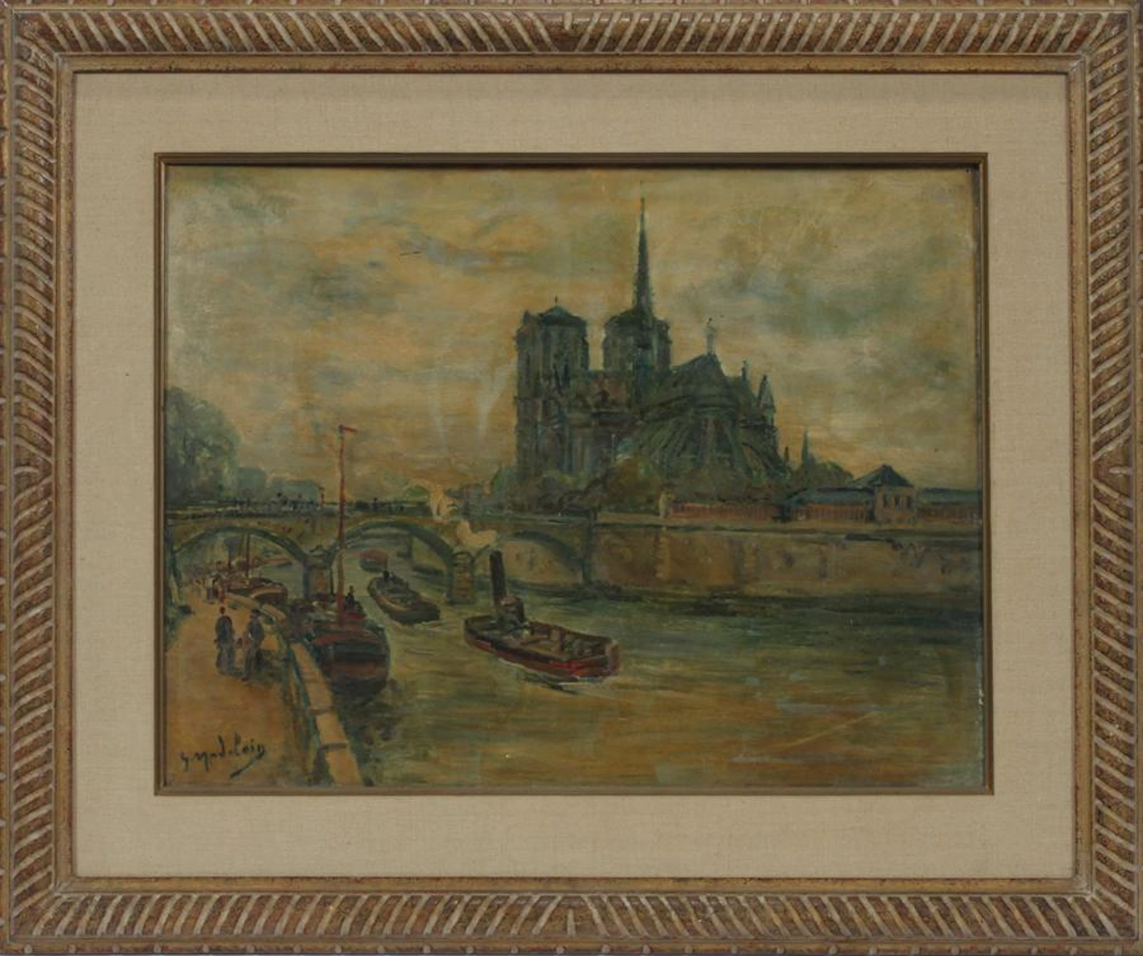 Gustave madelain oil on masonite