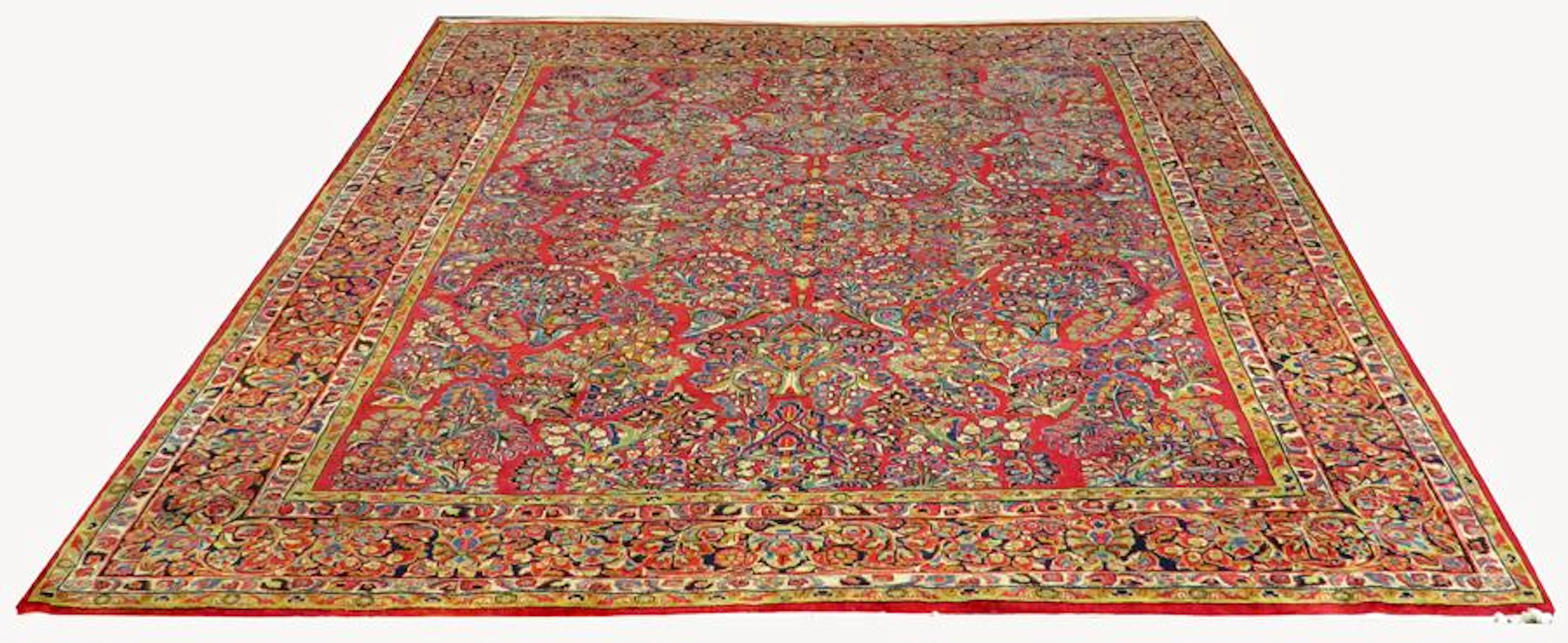 Persian sarouk fine oriental carpet c. 1940