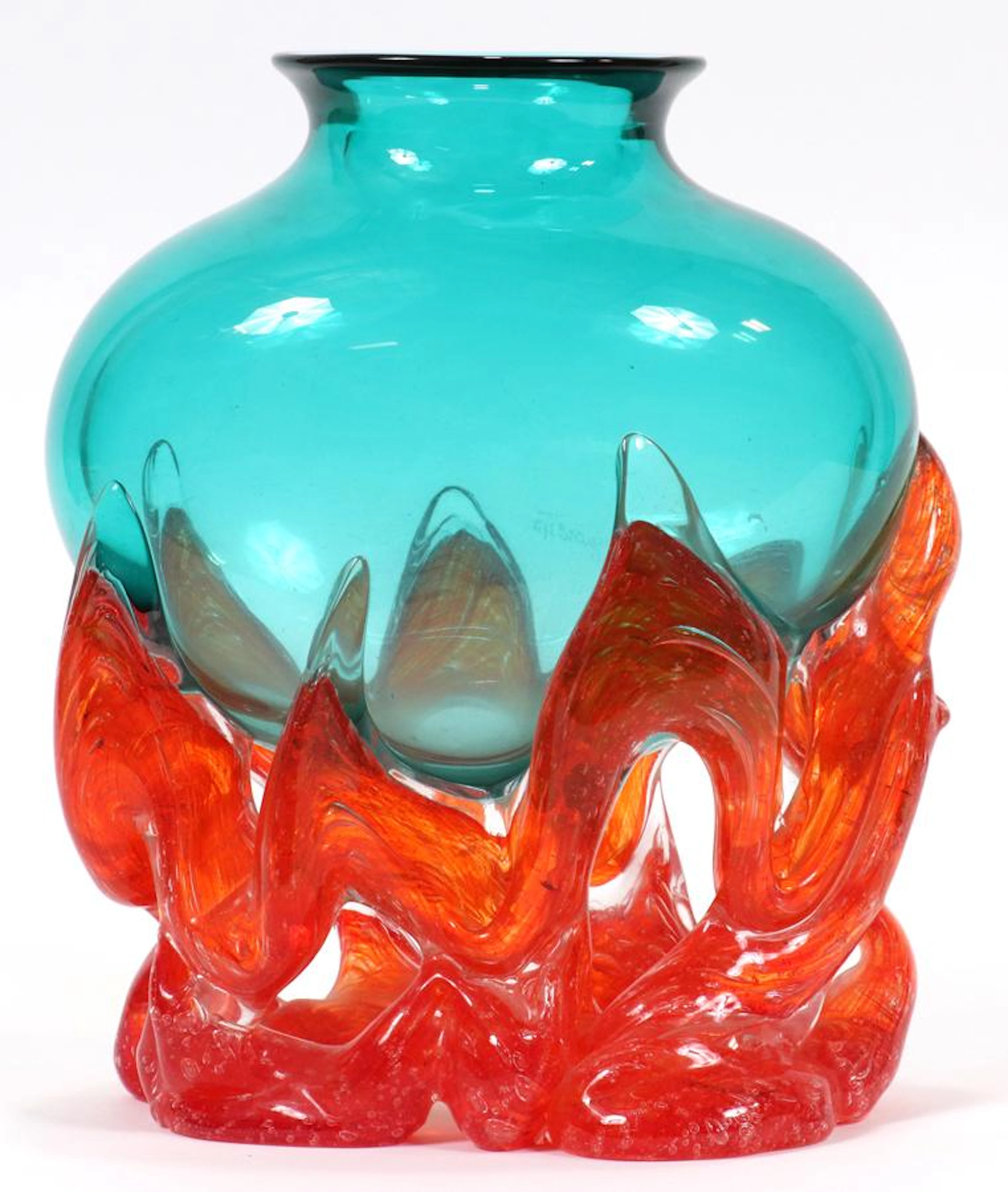 Pino signoretto murano glass sculptural vase