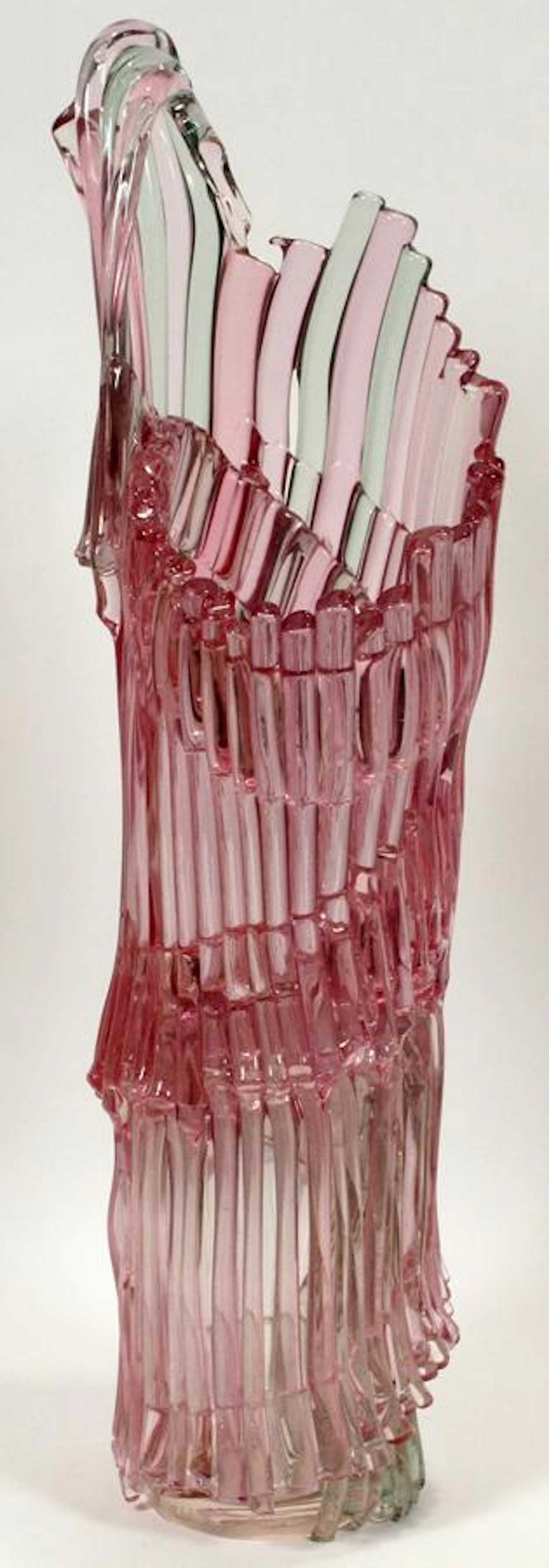 Richard royal (amer, 1952), art glass sculpture