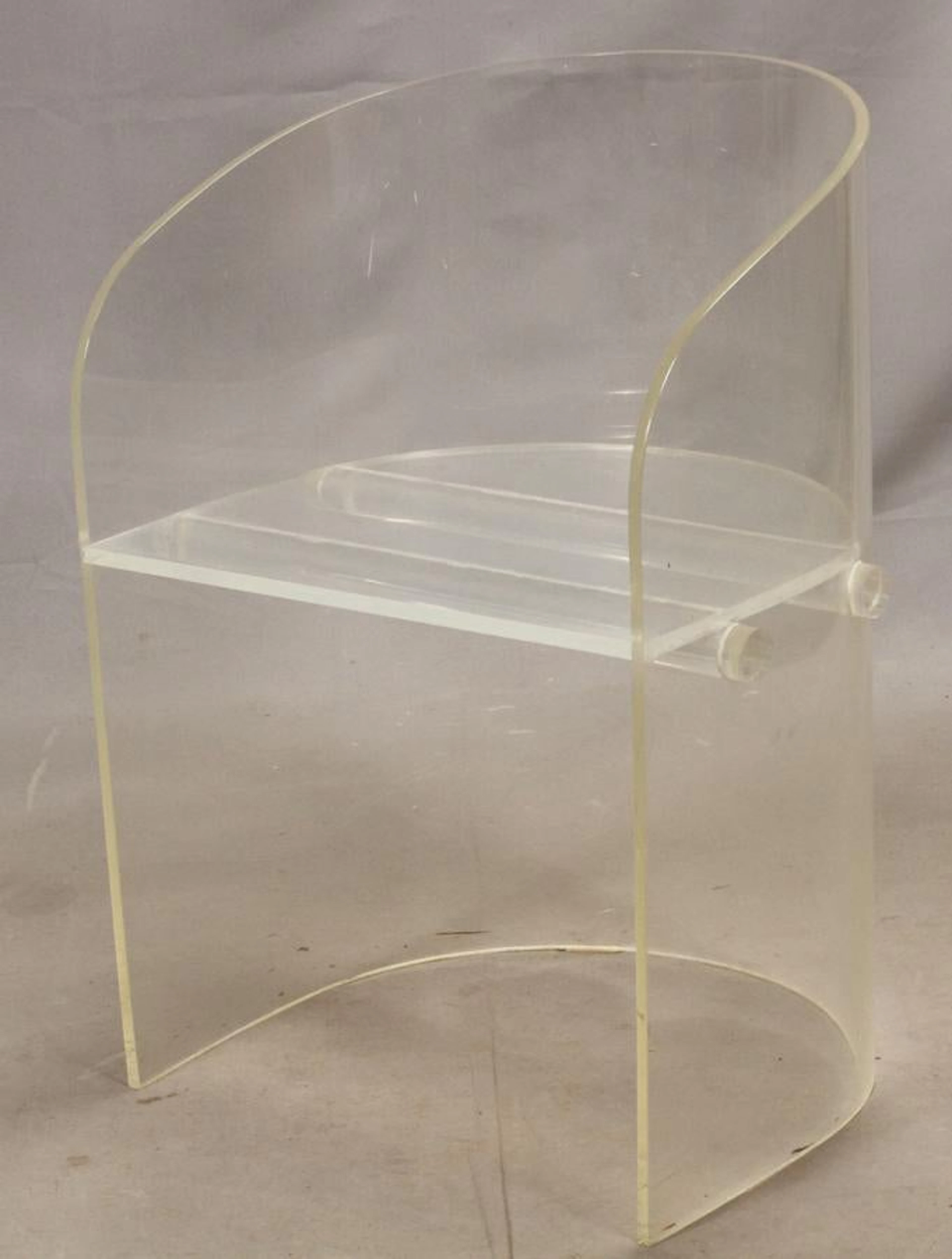 Lucite & cheetah print chair, h 30", w 21"