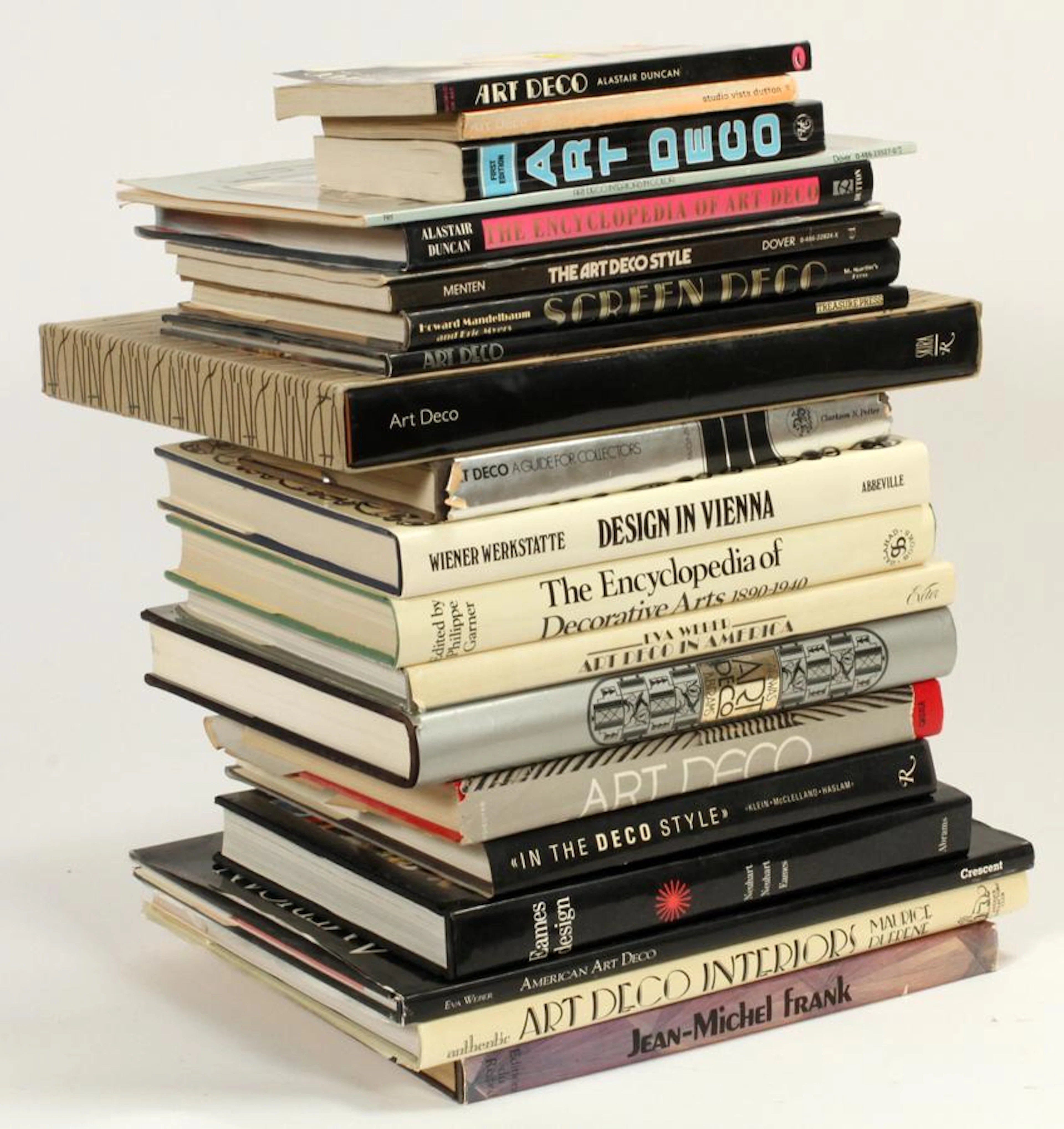 Art history & design books, 21 pcs, h 7"-14.5"