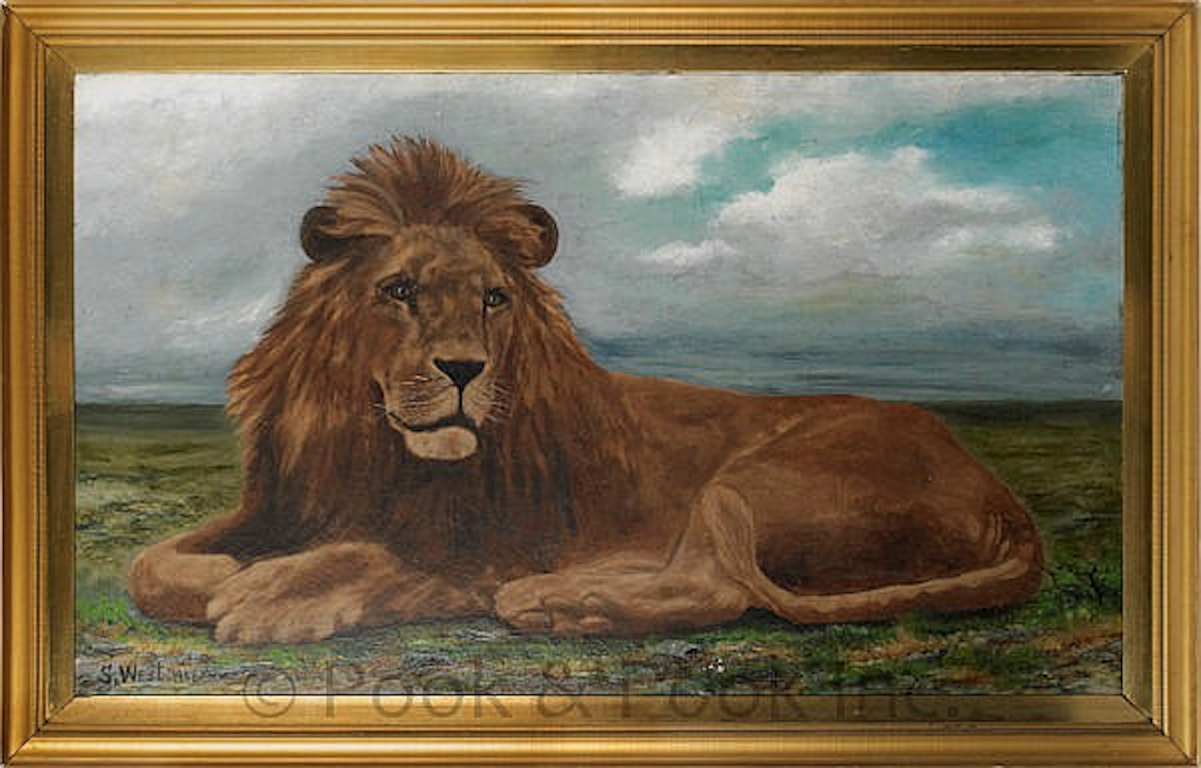 Berks County, Pennsylvania oil on canvas of a