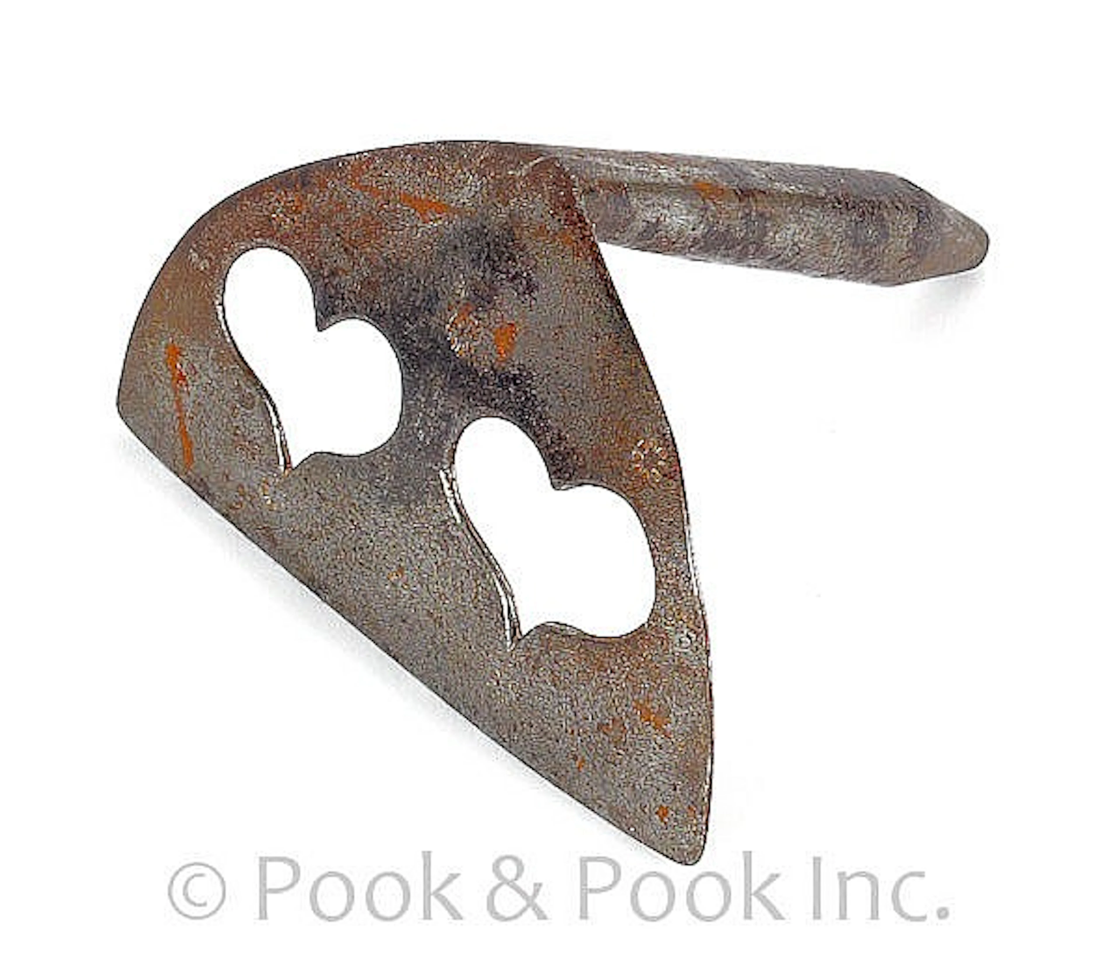Pennsylvania wrought iron dough scraper, ca. 1830,
