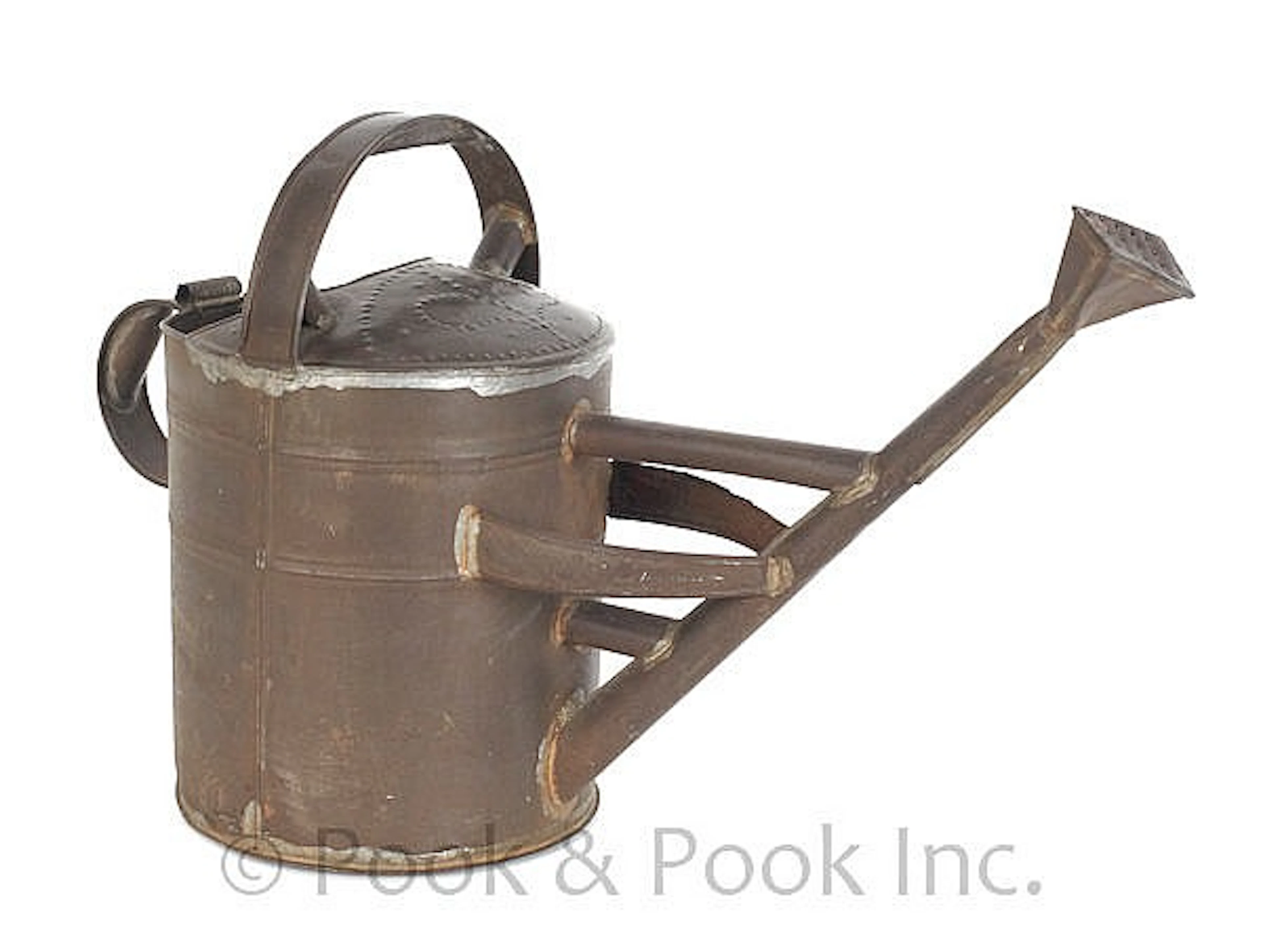 Pennsylvania tin watering can, 19th c., with