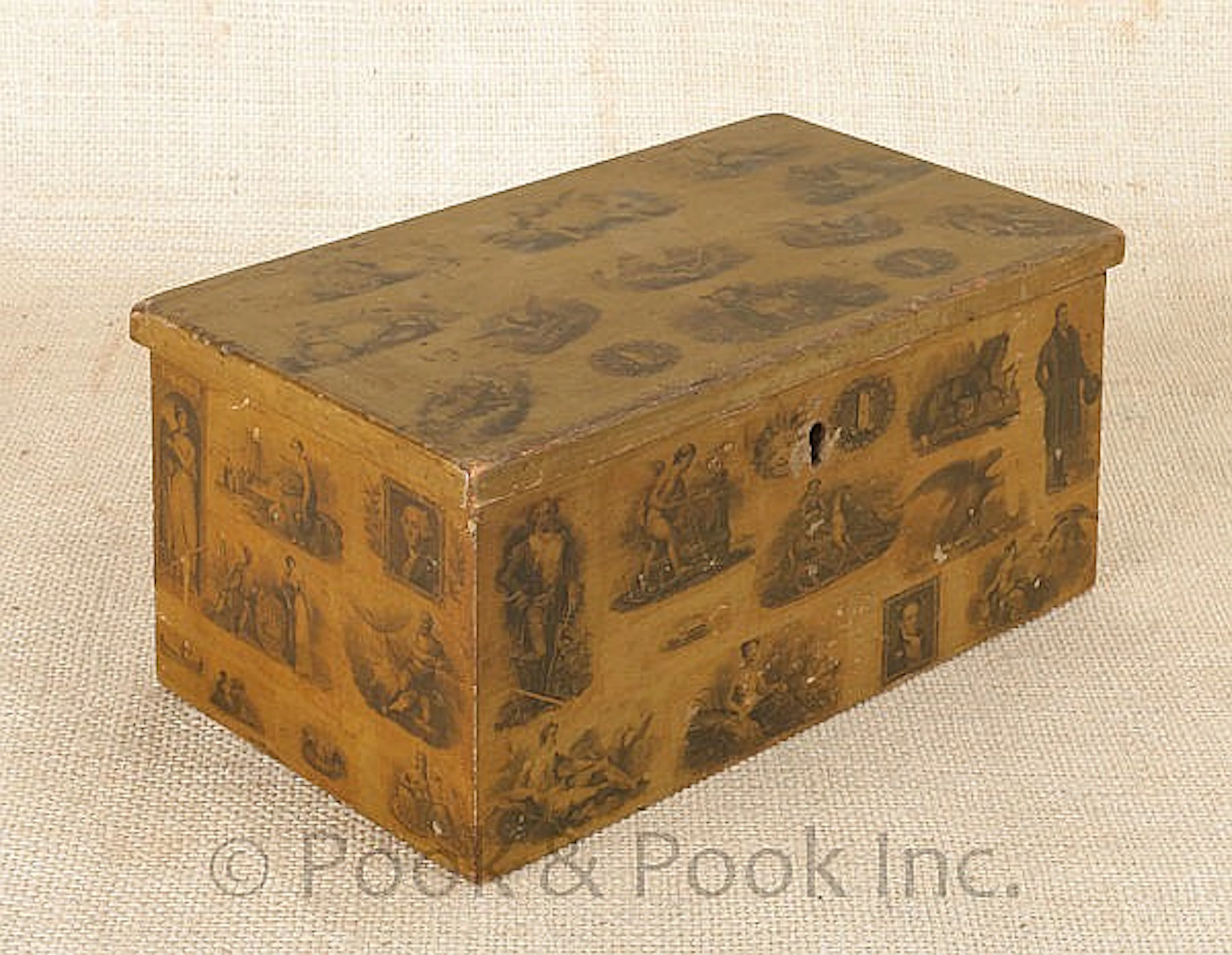 Pennsylvania painted and decoupage dresser box,