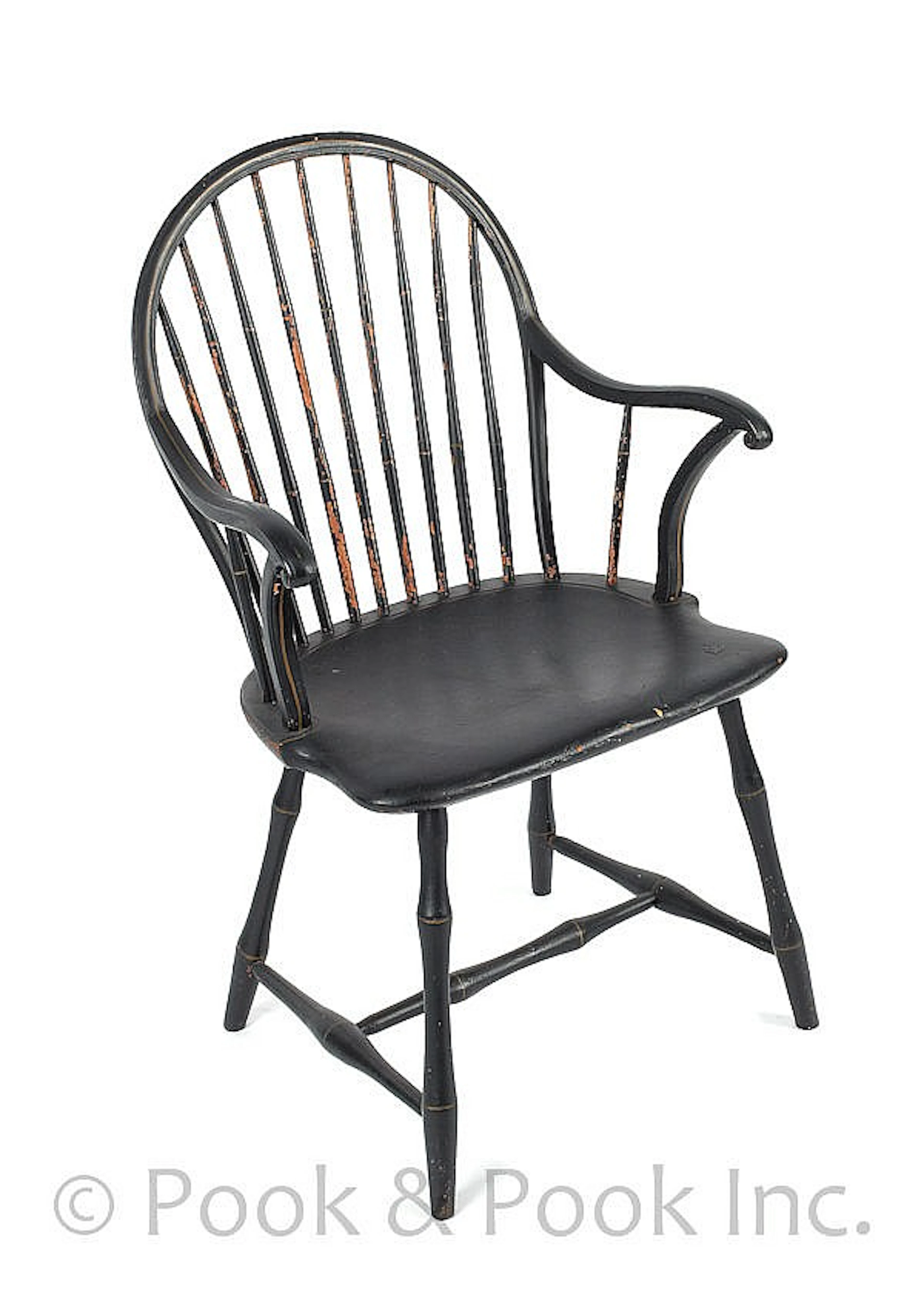 Pennsylvania tenoned arm Windsor chair, ca. 1800,