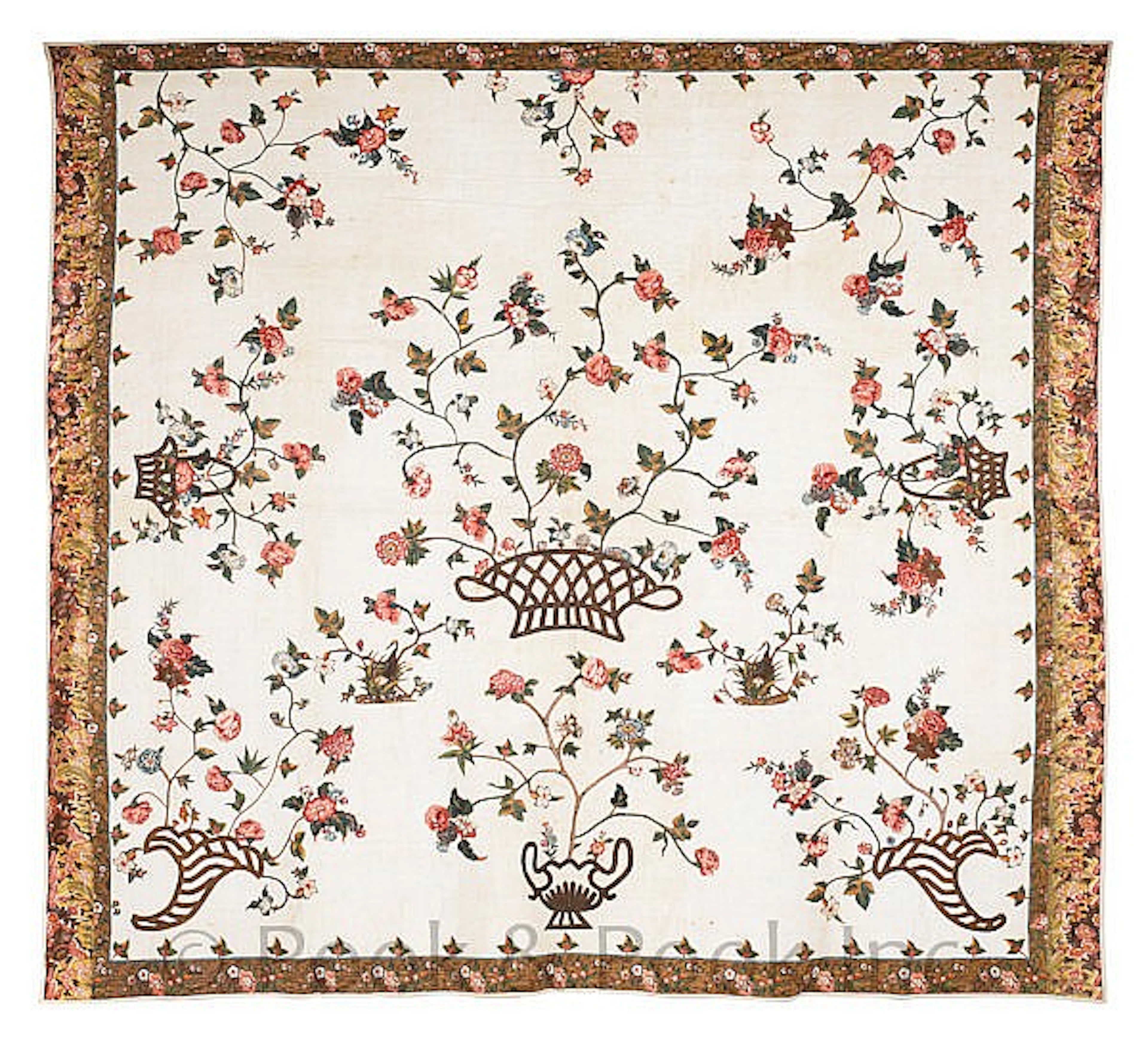 Important Philadelphia Broderie Perse quilt,