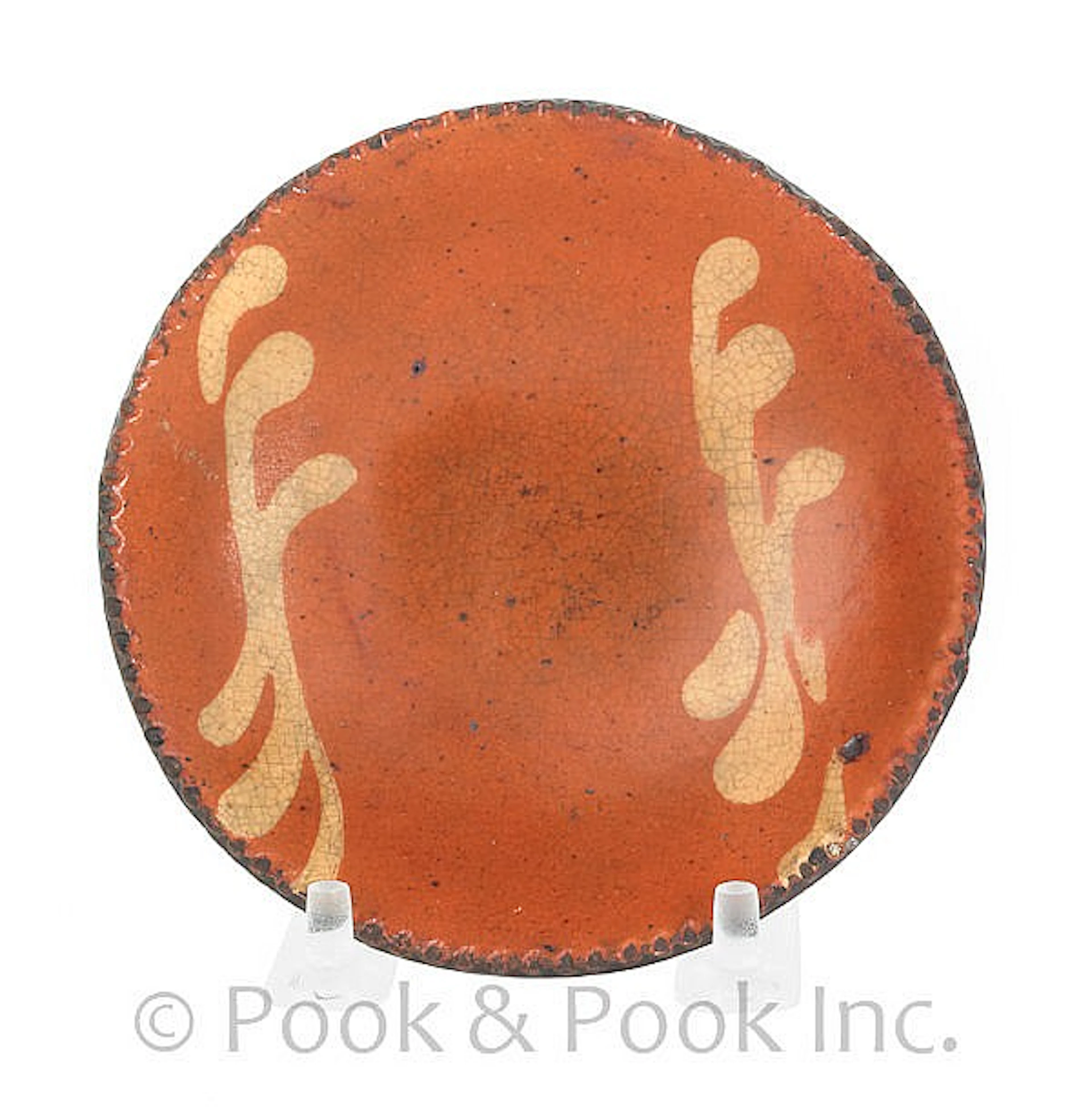 Miniature Pennsylvania redware pie plate, 19th c.,