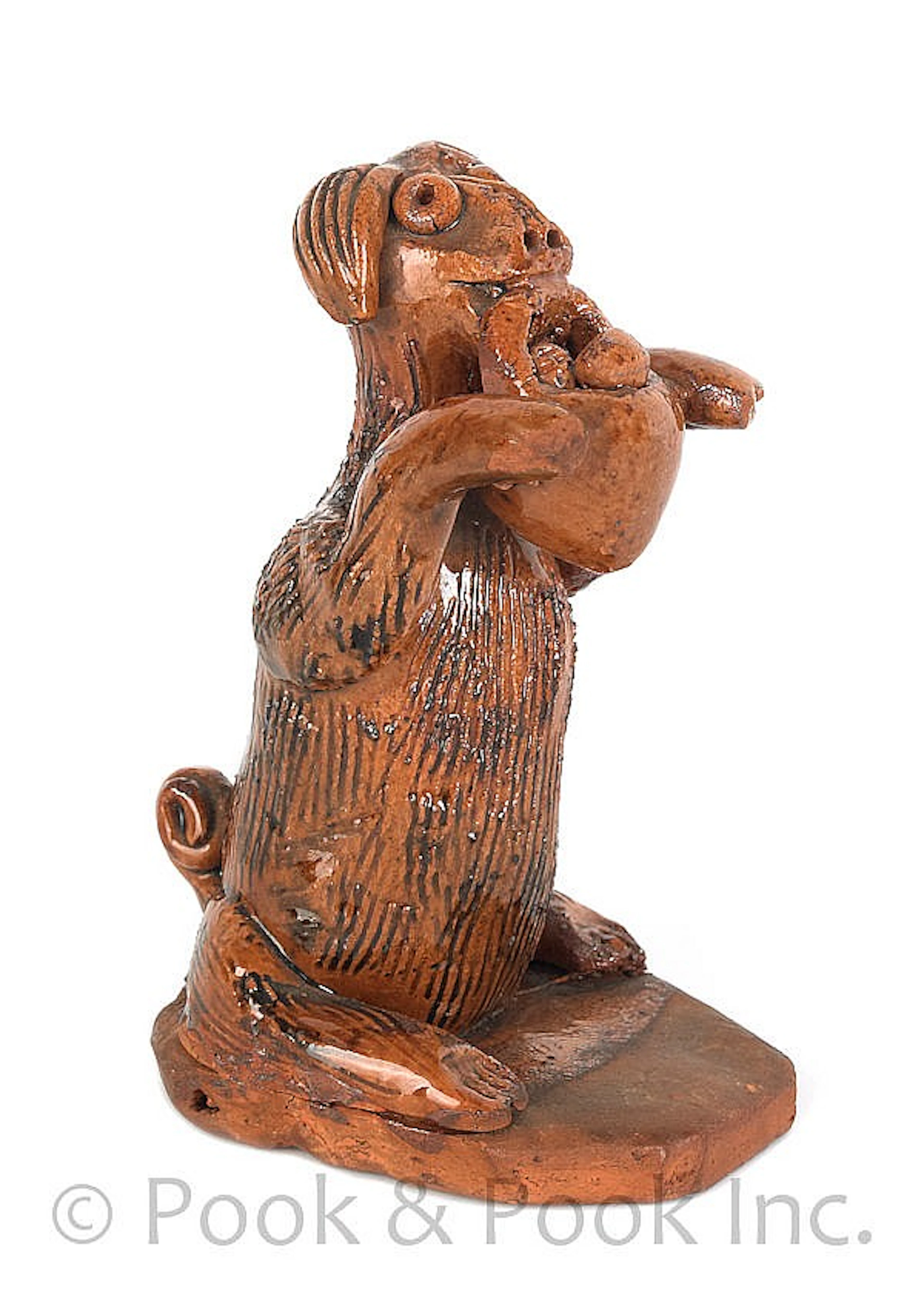 York County, Pennsylvania redware figure of a