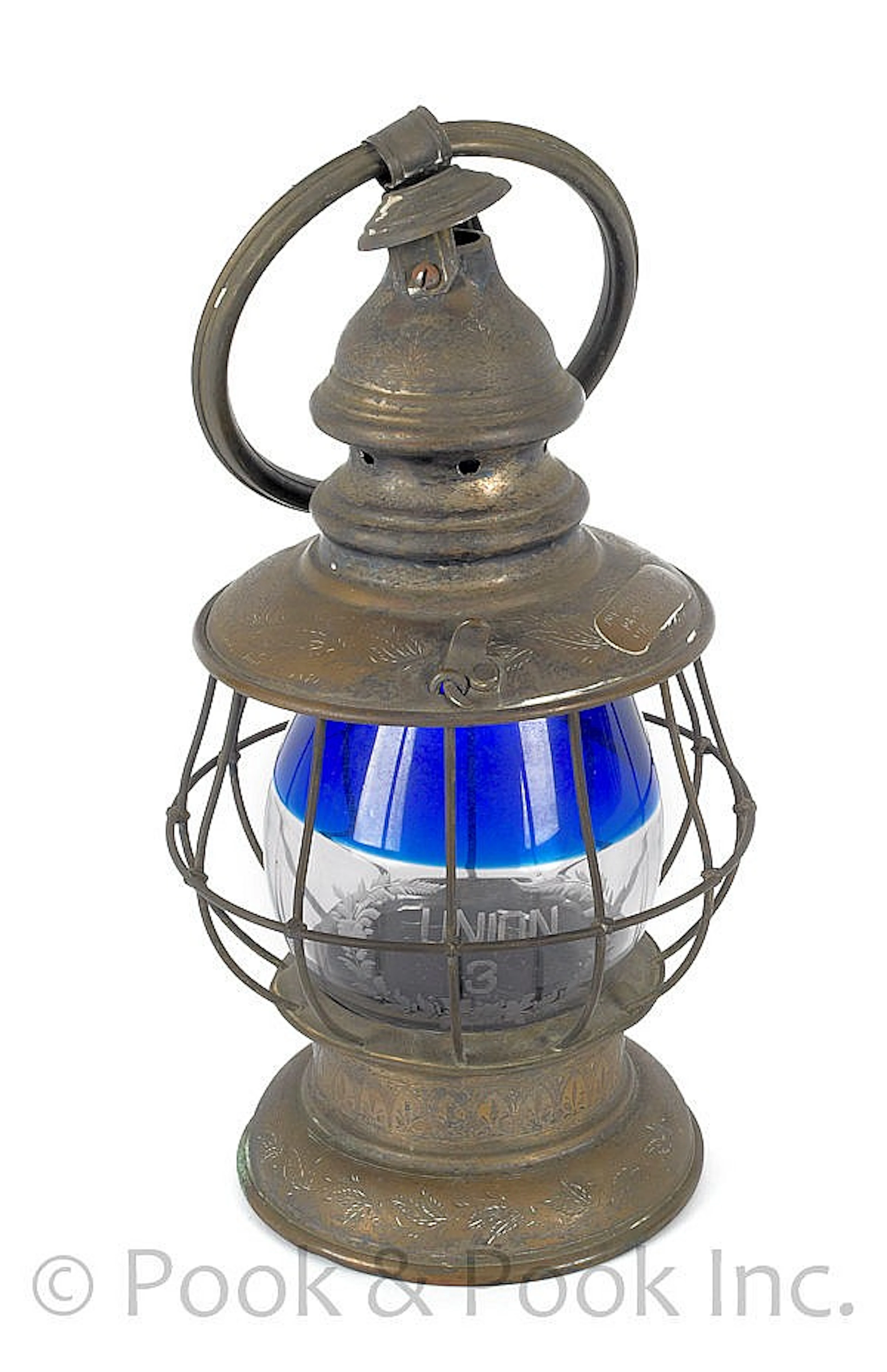 York, Pennsylvania brass fire lantern, inscribed