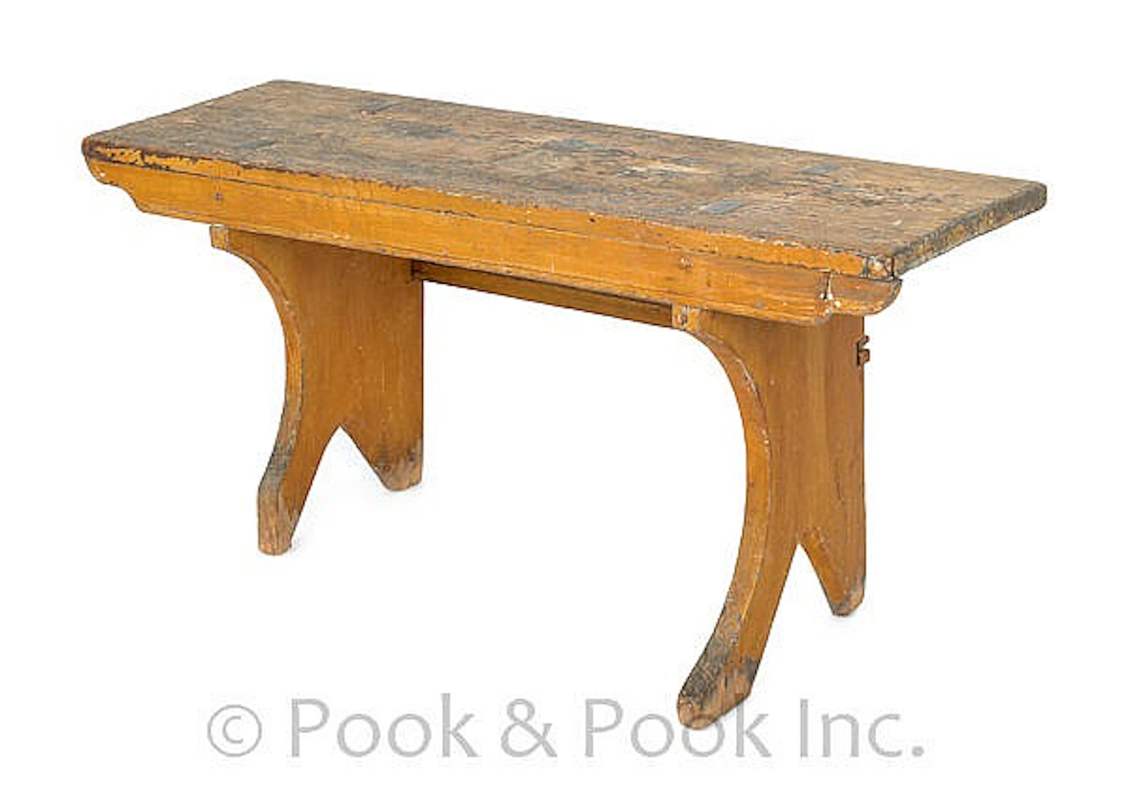 Diminutive Pennsylvania painted poplar mortised
