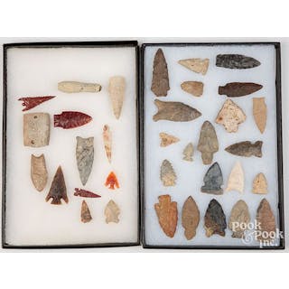 Group of Indian stone points