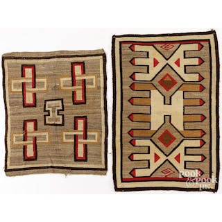 Two Navajo Indian weavings, early to mid 20th c.