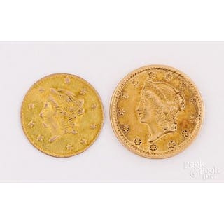 1851 Liberty Head one dollar gold coin