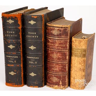 Four Pennsylvania history books, 19th/20th c.