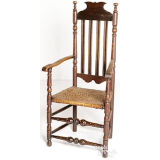 New England banister back armchair, ca. 1740