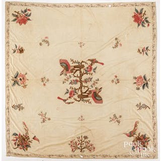 Broderie perse quilt top with extensive appliqué