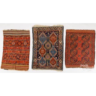 Three throw rugs