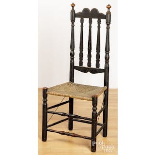 New England banister back side chair, mid 18th c.
