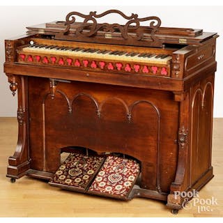 Victorian walnut organ by Estey & Co.