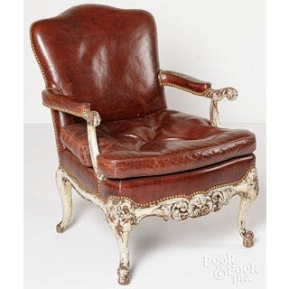 French carved armchair