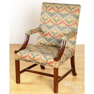 Chippendale style open armchair