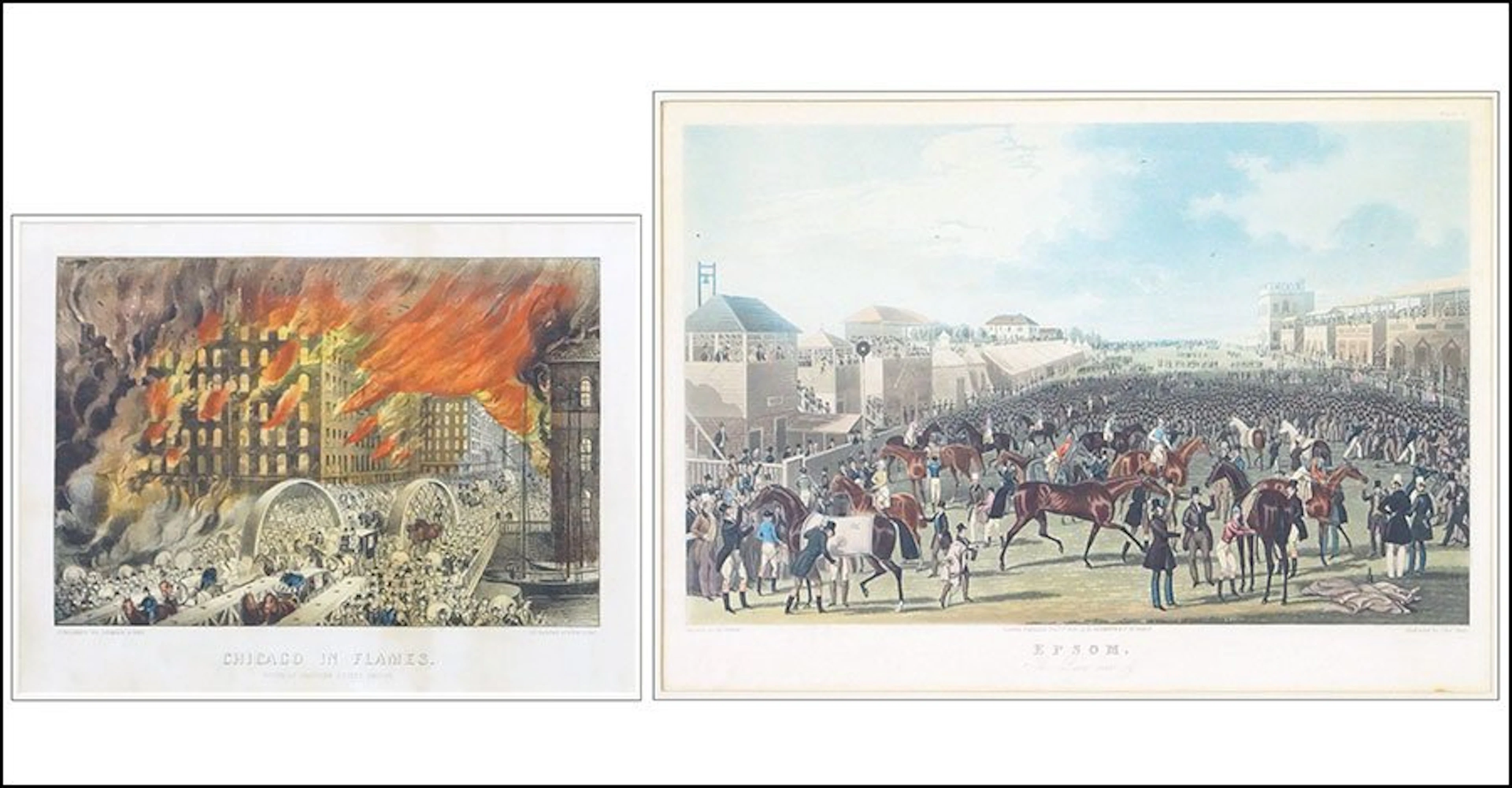Currier and ives, chicago in flames.