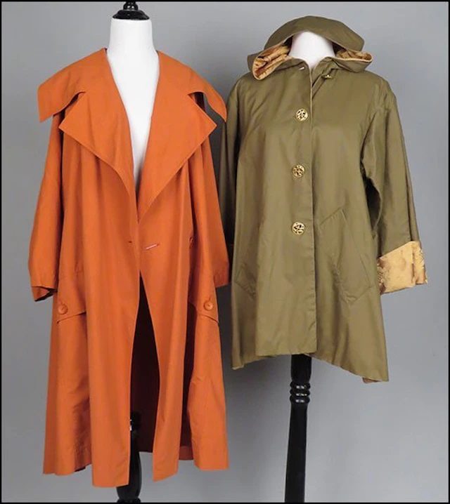 An issey miyake orange windcoat.