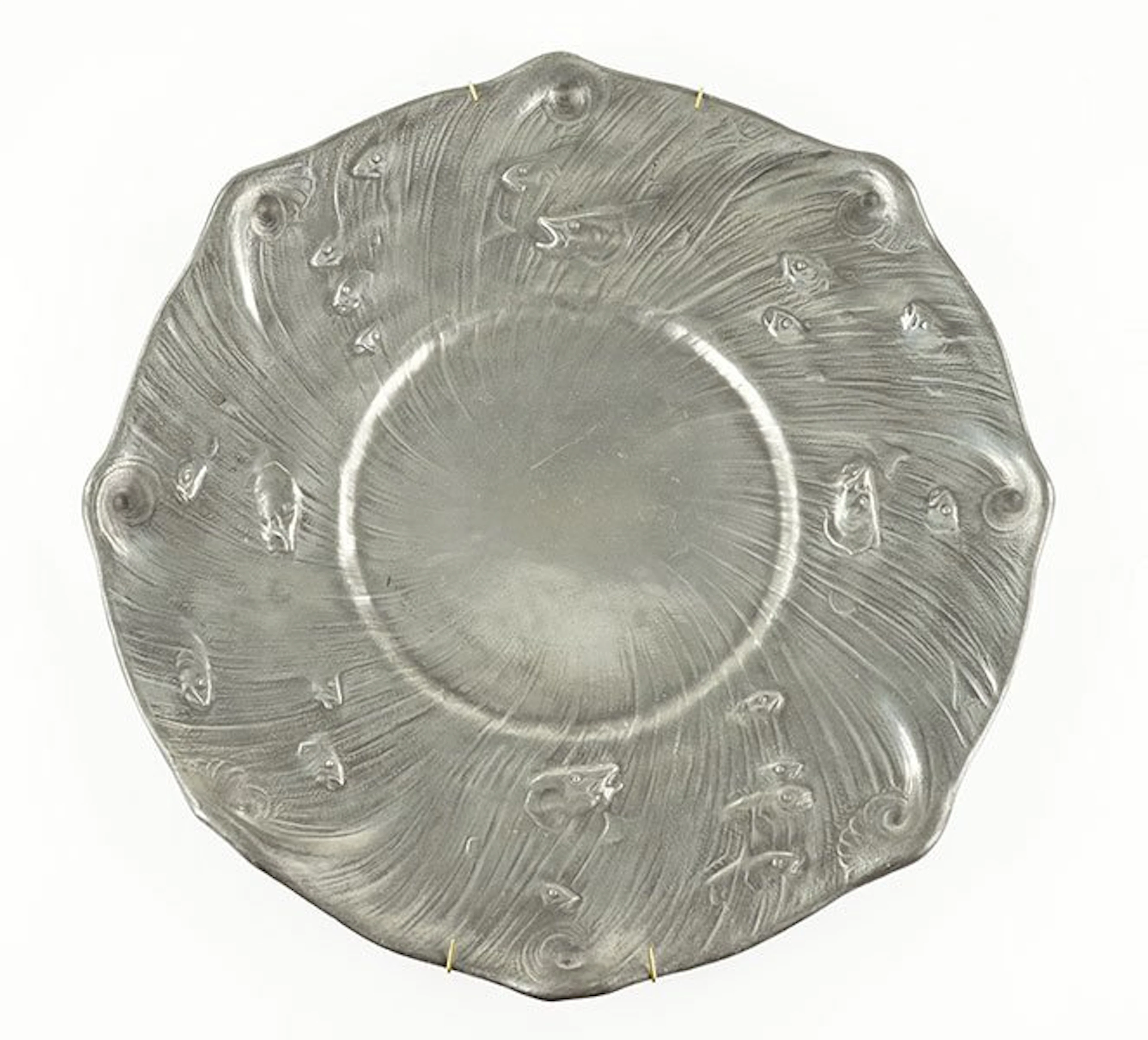 Olof Ahlberg (Swedish, 1876-1956) A Pewter Charger.