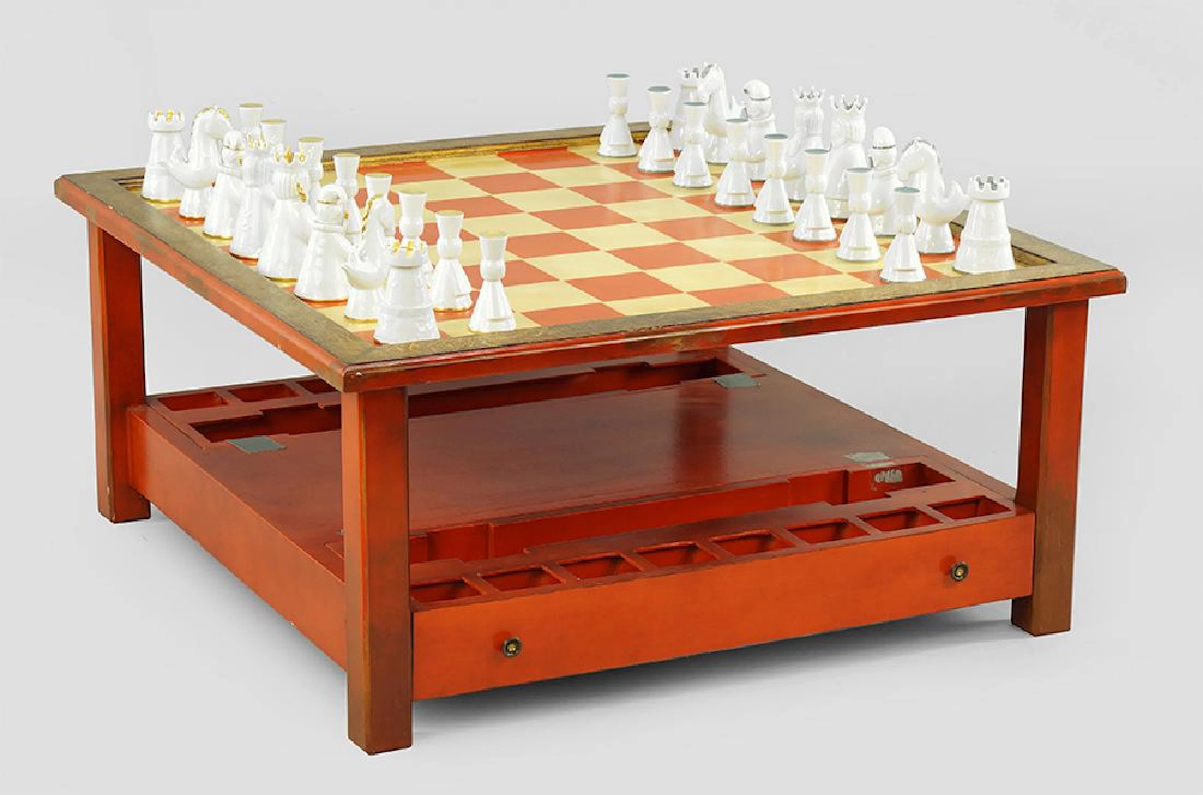 A Haviland Limoges Porcelain 'Angels' Chess Set.