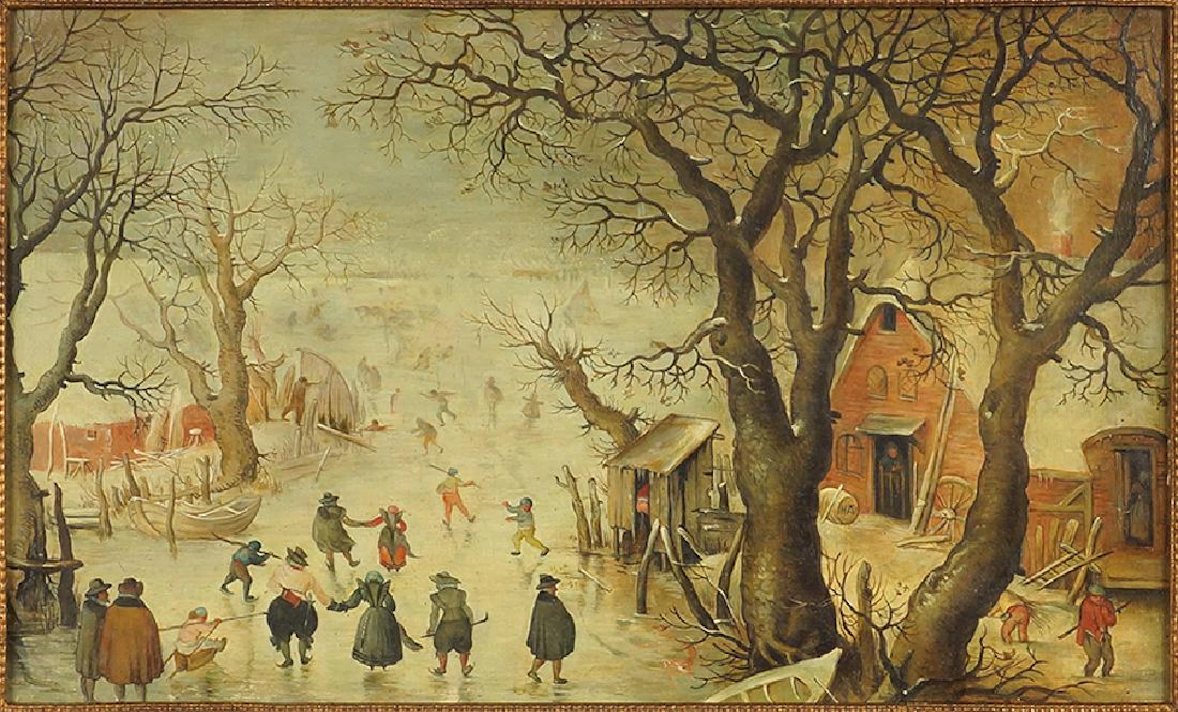 After Hendrick Avercamp (Dutch, 1585-1634) Skating