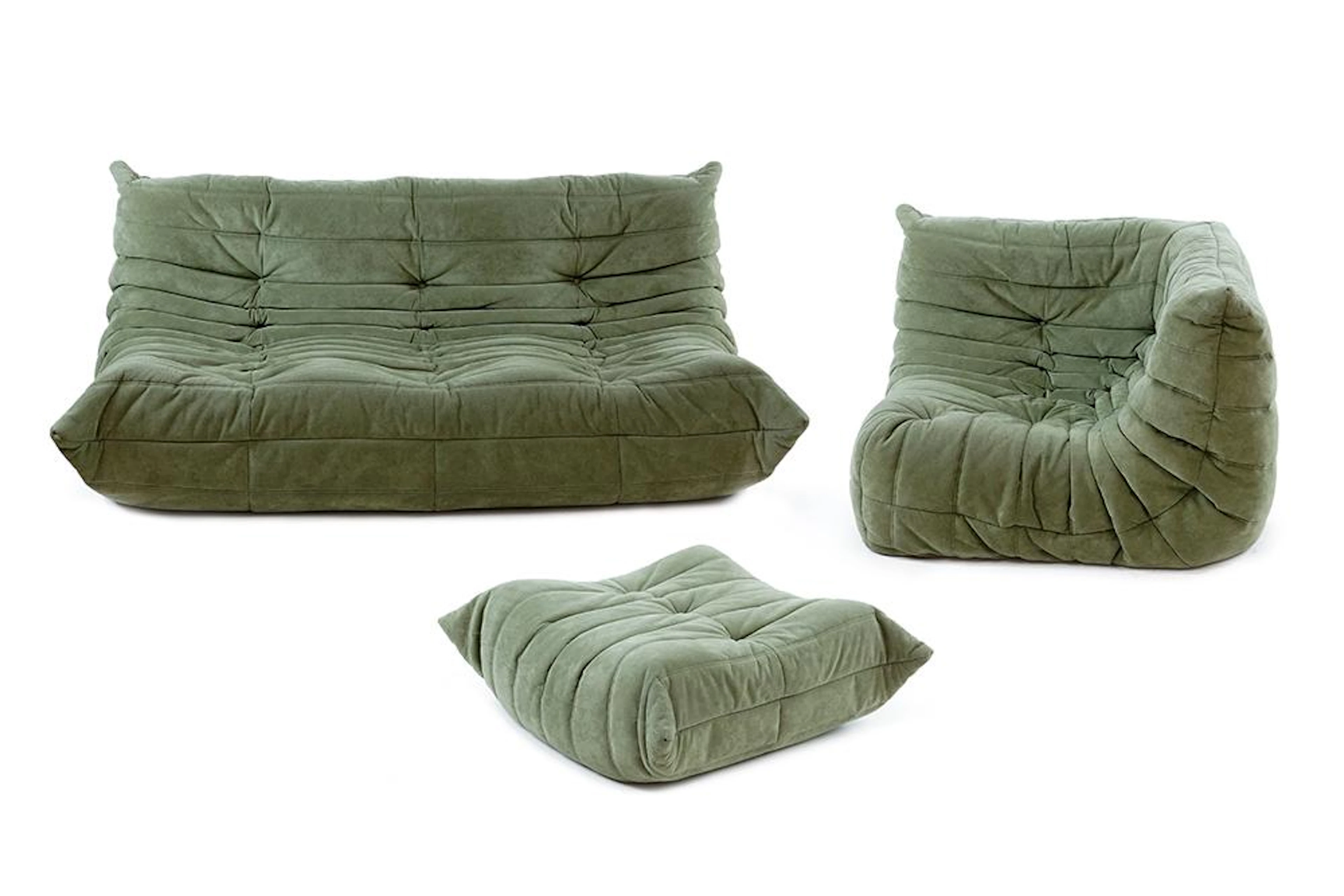 A Ligne Roset Togo Three-Piece Sectional Sofa.