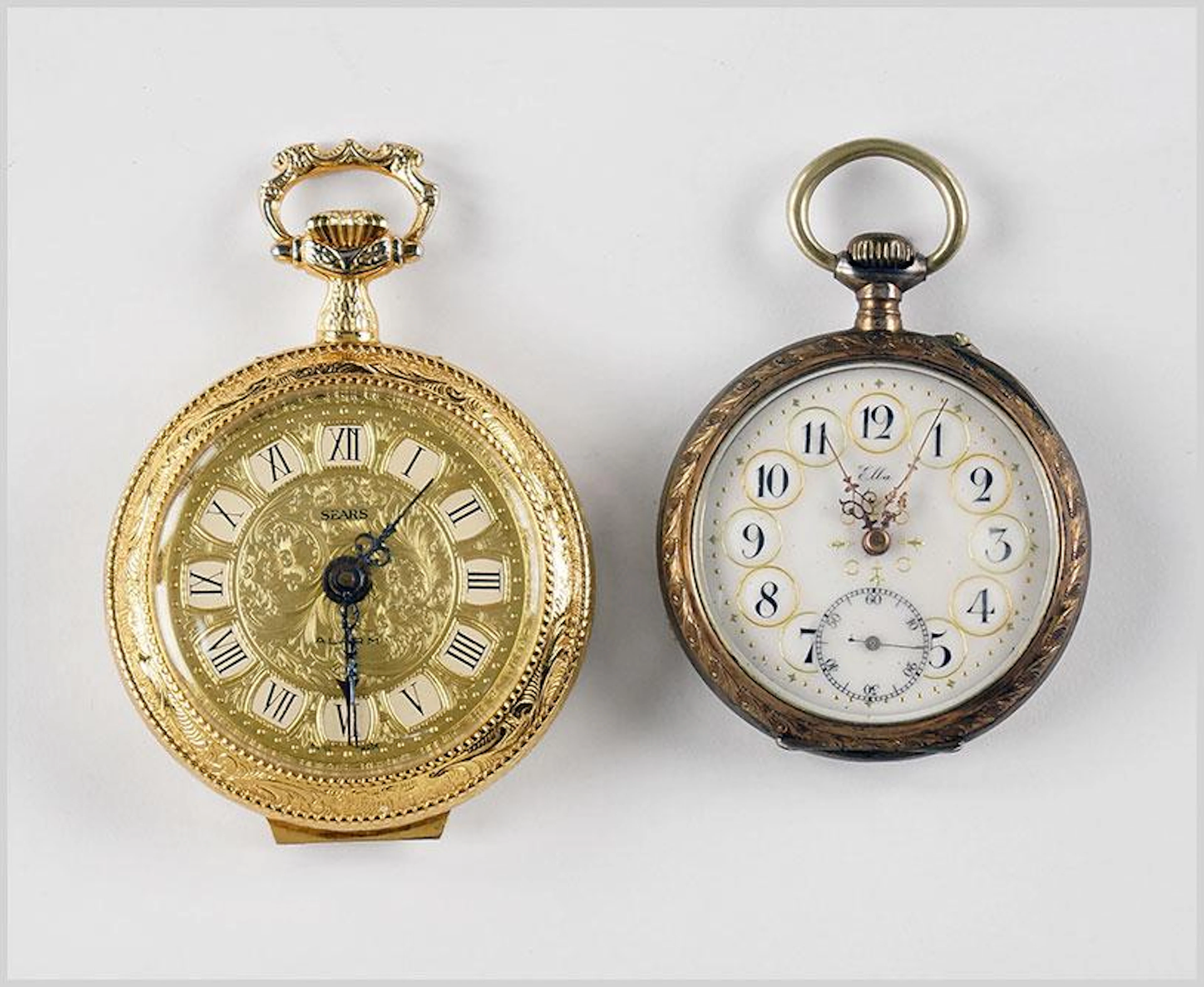 Elba and Sears Pocket Watches.