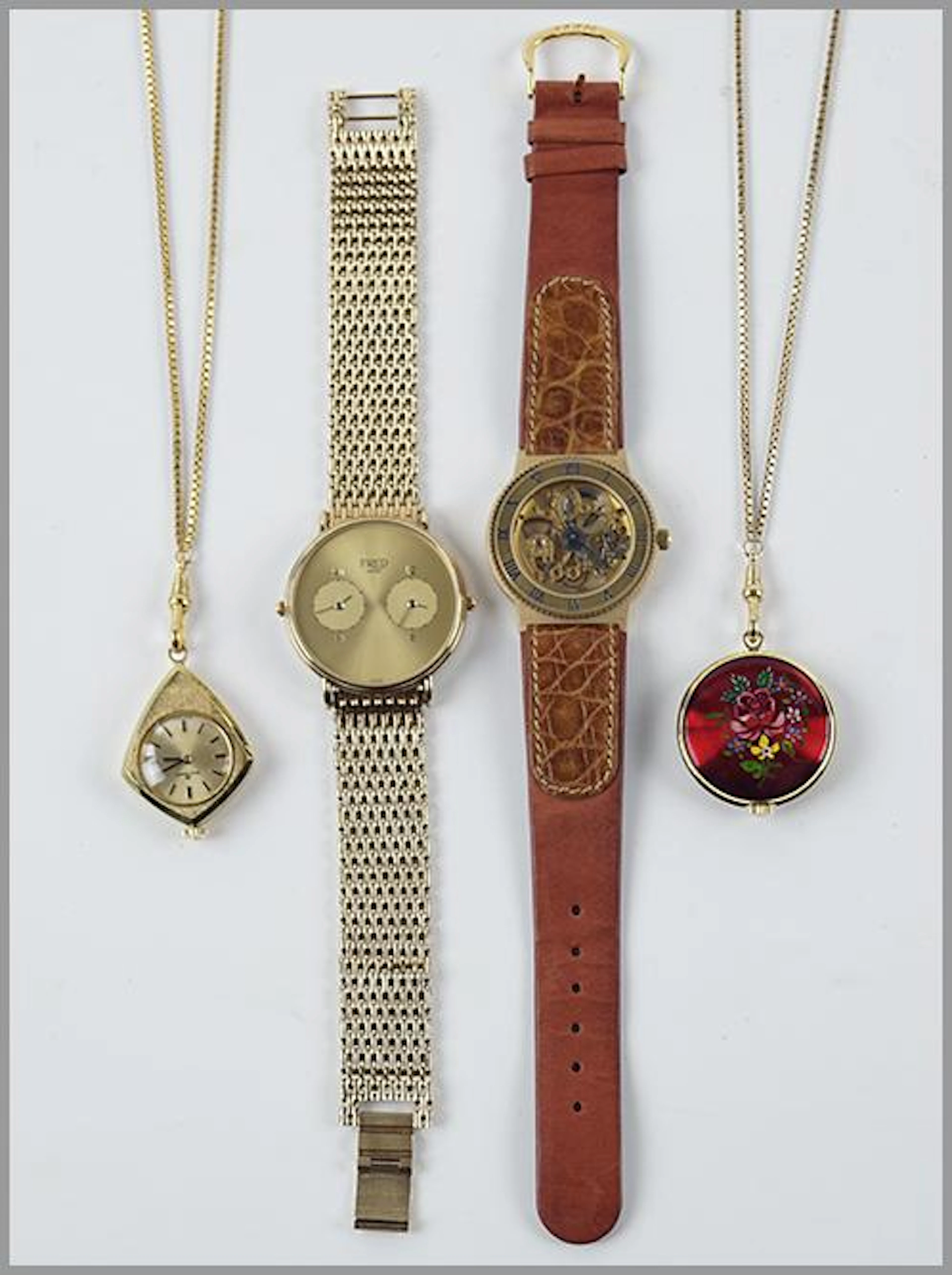 Two Bucherer Pendant Watches.