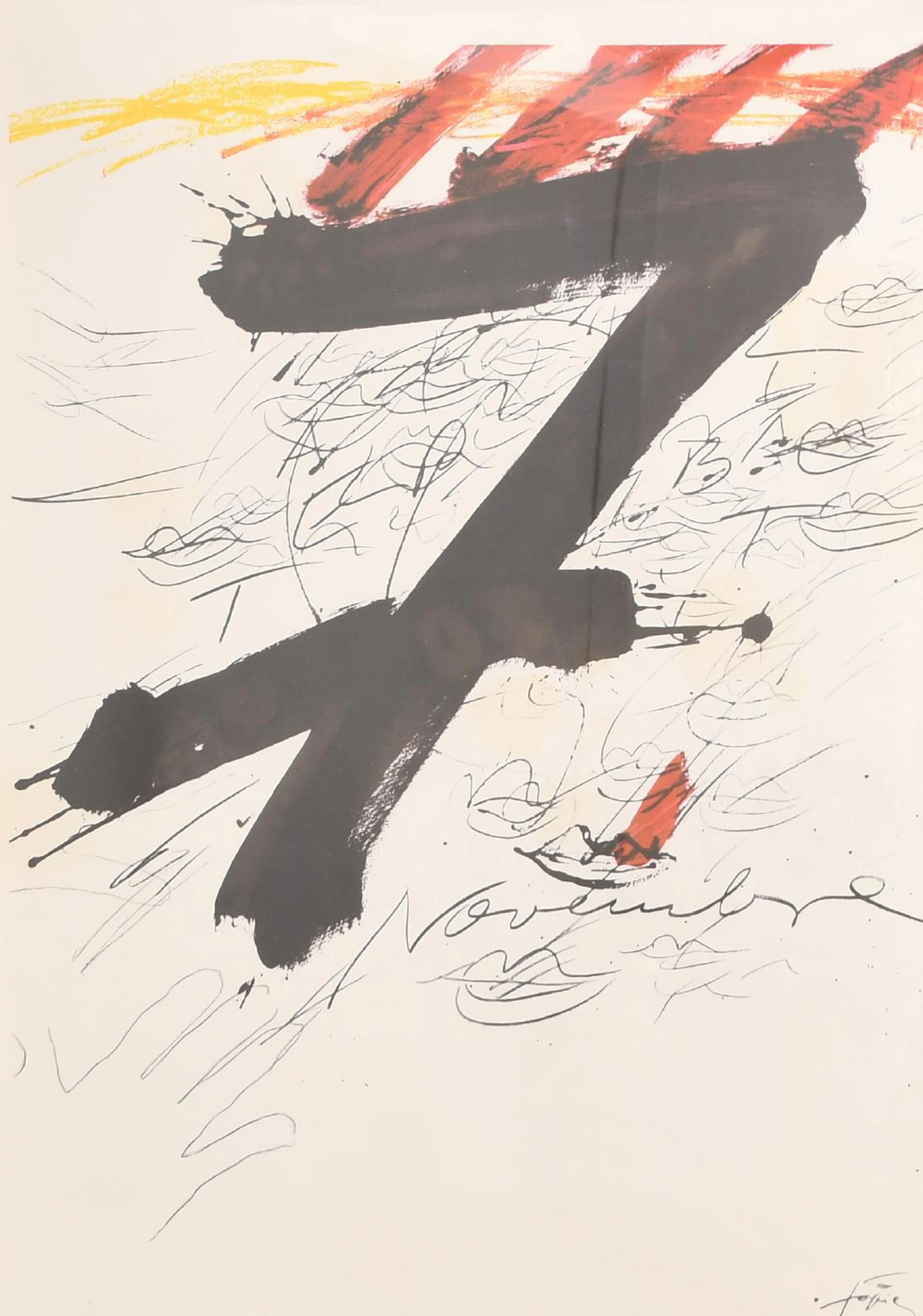 Litografisk affisch, Antonio Tapies