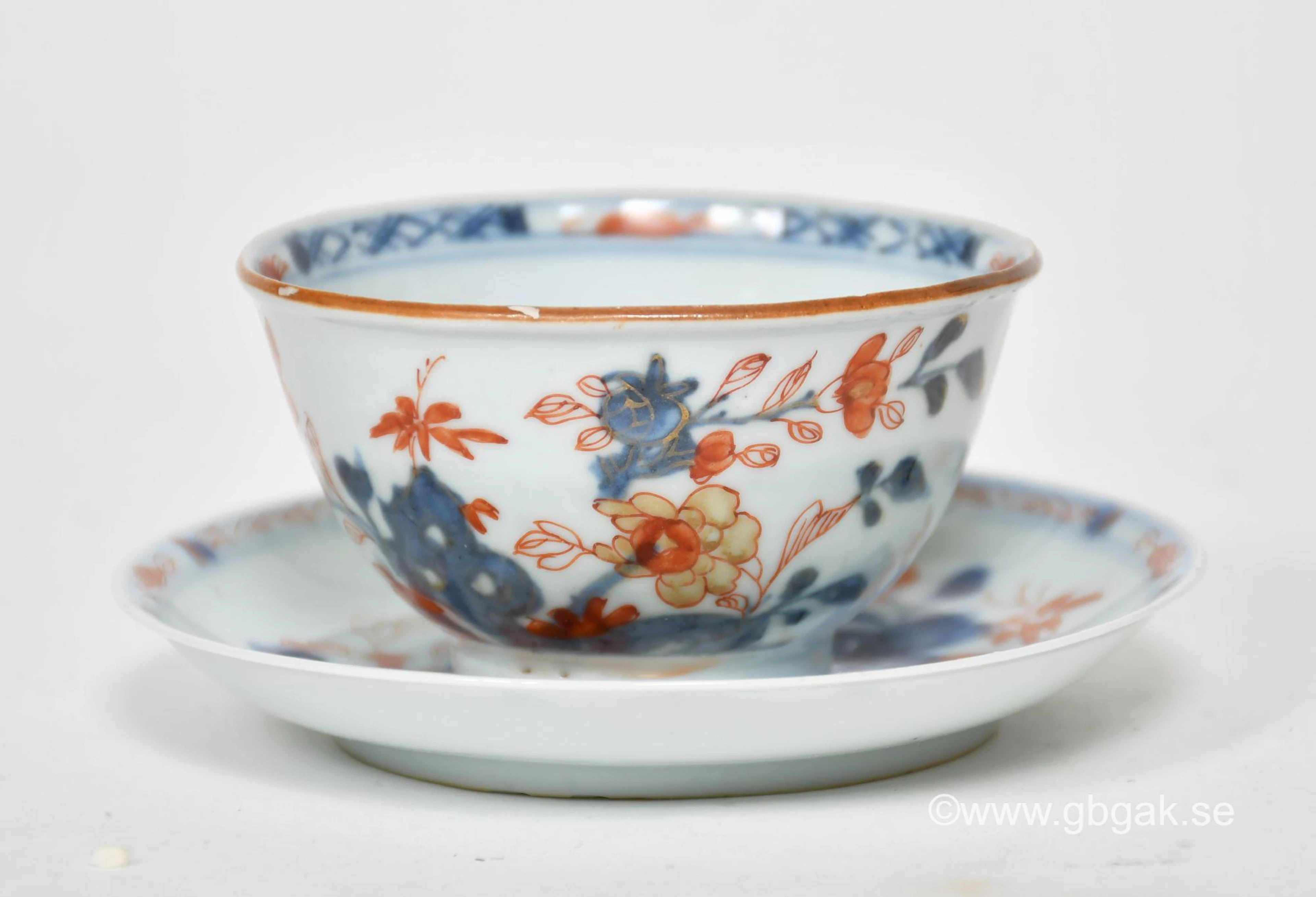 Kopp med fat, Kina 1700-tal