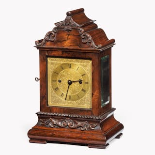William IV rosewood bracket clock by French, Royal Exchange London