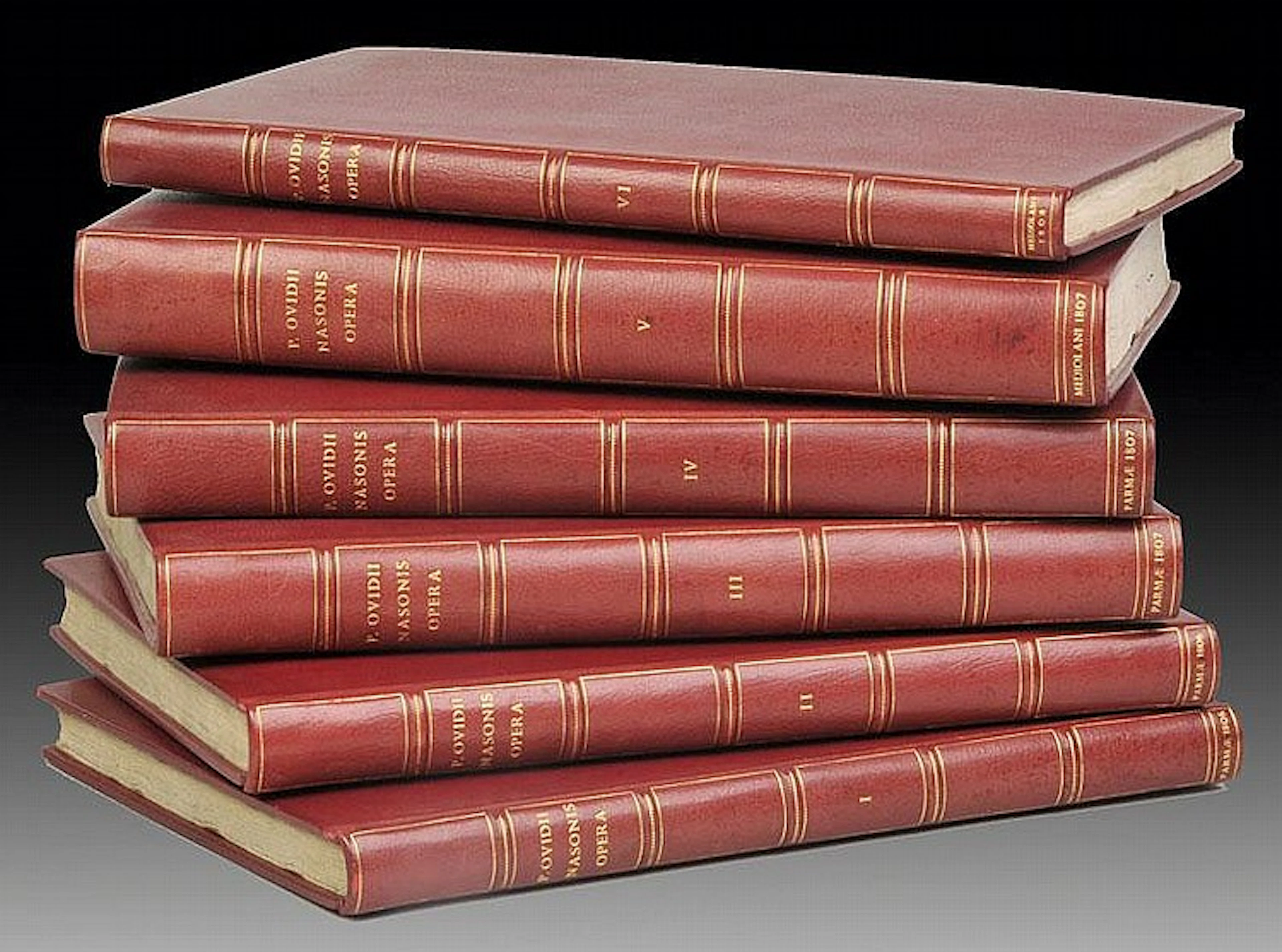 Ovid. Pub. Ovidii Nasonis Opera, 6 vols., pub.