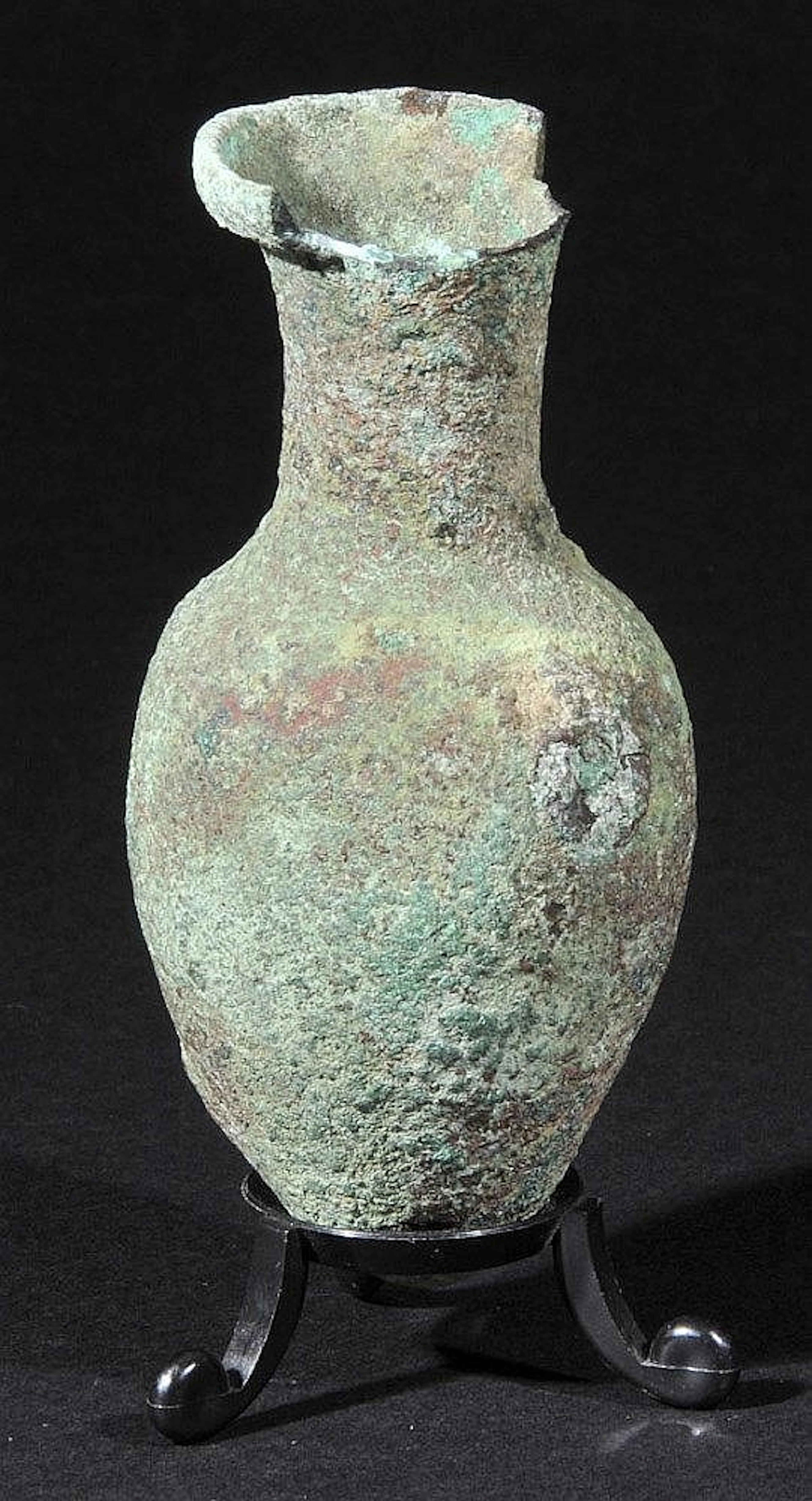 Egyptian Bronze. An Egyptian bronze apothecary vessel, Roman Period, 1st centur
